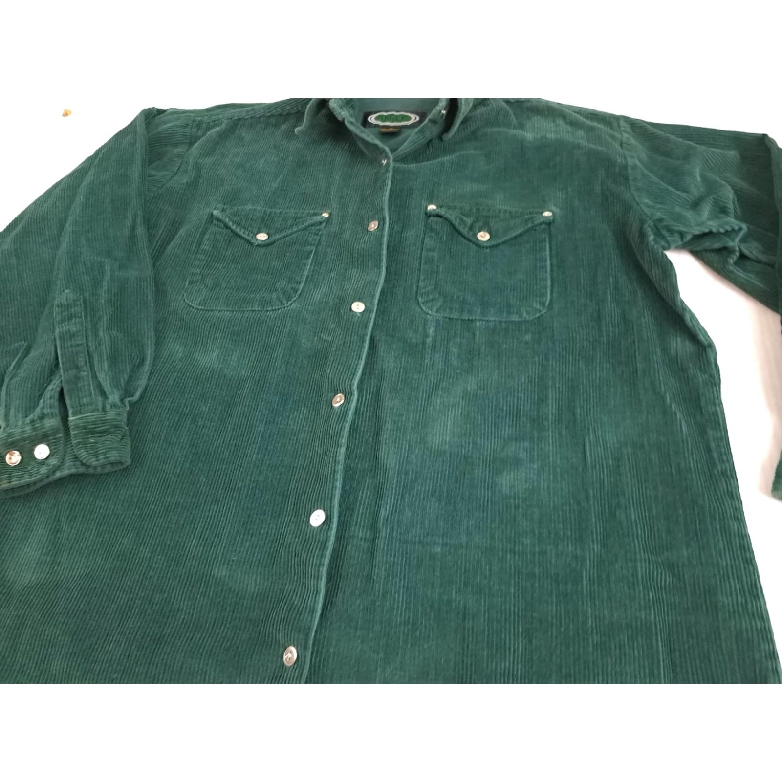 X-LARGE VINTAGE Argee Button-Up Western Corduroy Shirt XL Green Cotton ков Size US XL / EU 56 / 4 - 3 Thumbnail