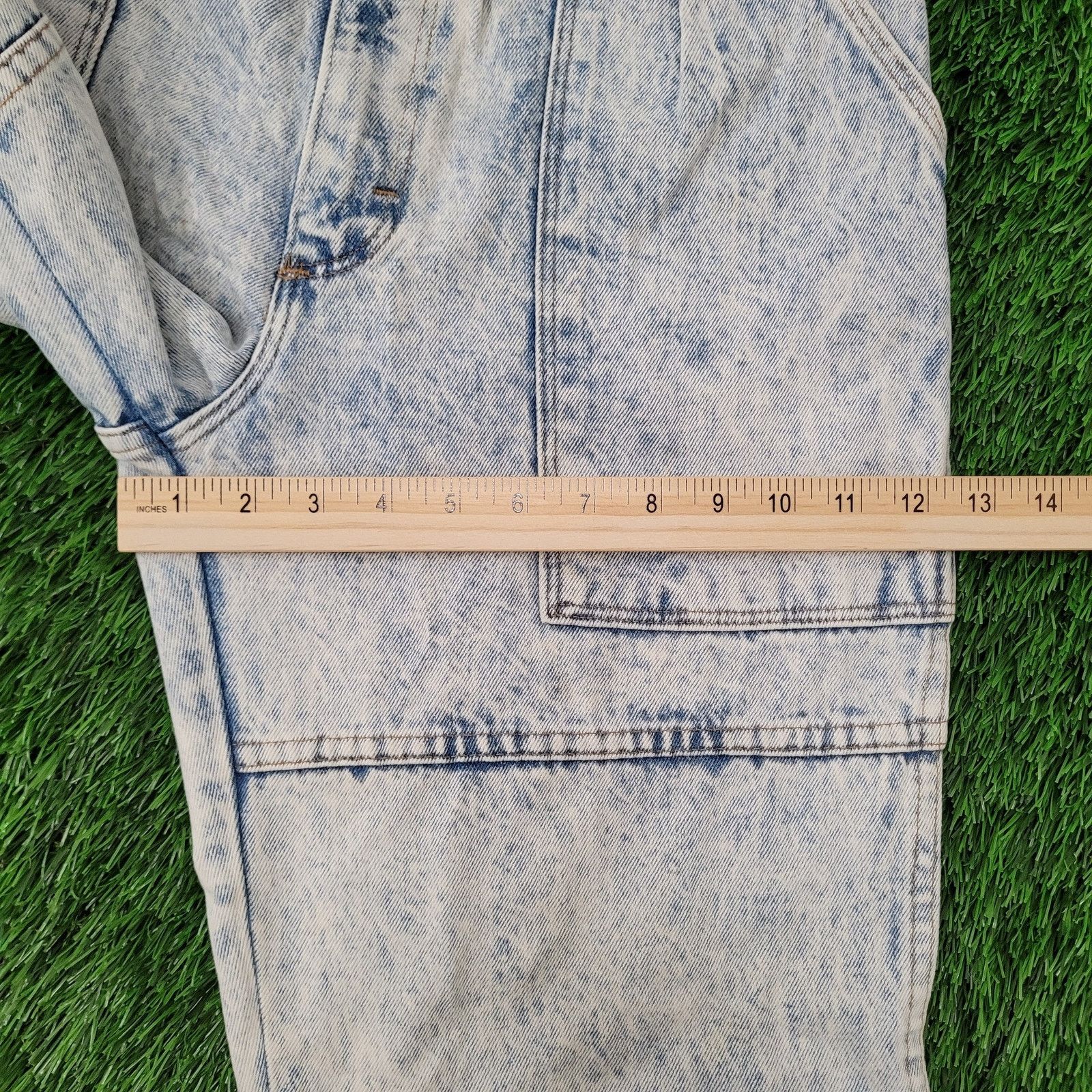 Wrangler VTG 80s Wrangler Acid-Wash Jeans High-Rise Double Knee USA Size US 30 / EU 46 - 14 Thumbnail