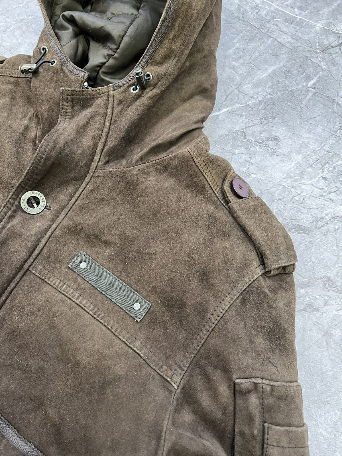If Six Was Nine × Japanese Brand × Le Grande Bleu (L.G.B.) Avant Garde If Six Was Nine Style SUEDE HOOD JACket Size US L / EU 52-54 / 3 - 6 Thumbnail