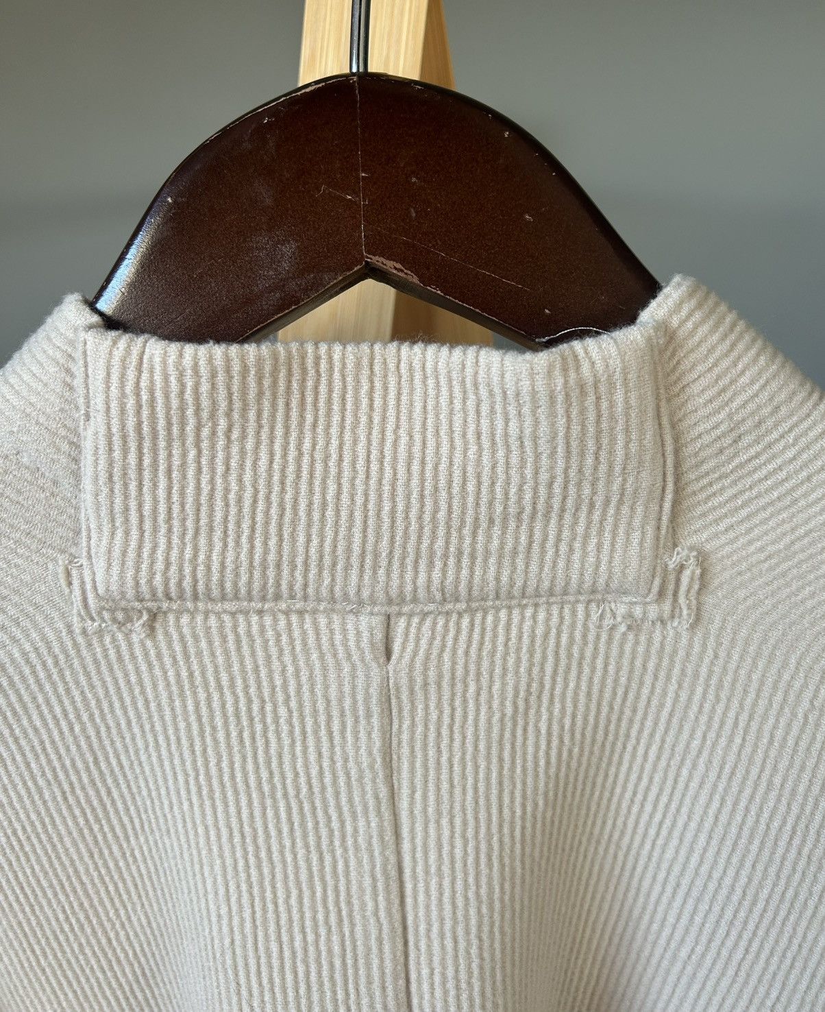 Jan Jan Van Essche Sweat #39 - Ecru Ridged Wool Size US M / EU 48-50 / 2 - 4 Thumbnail