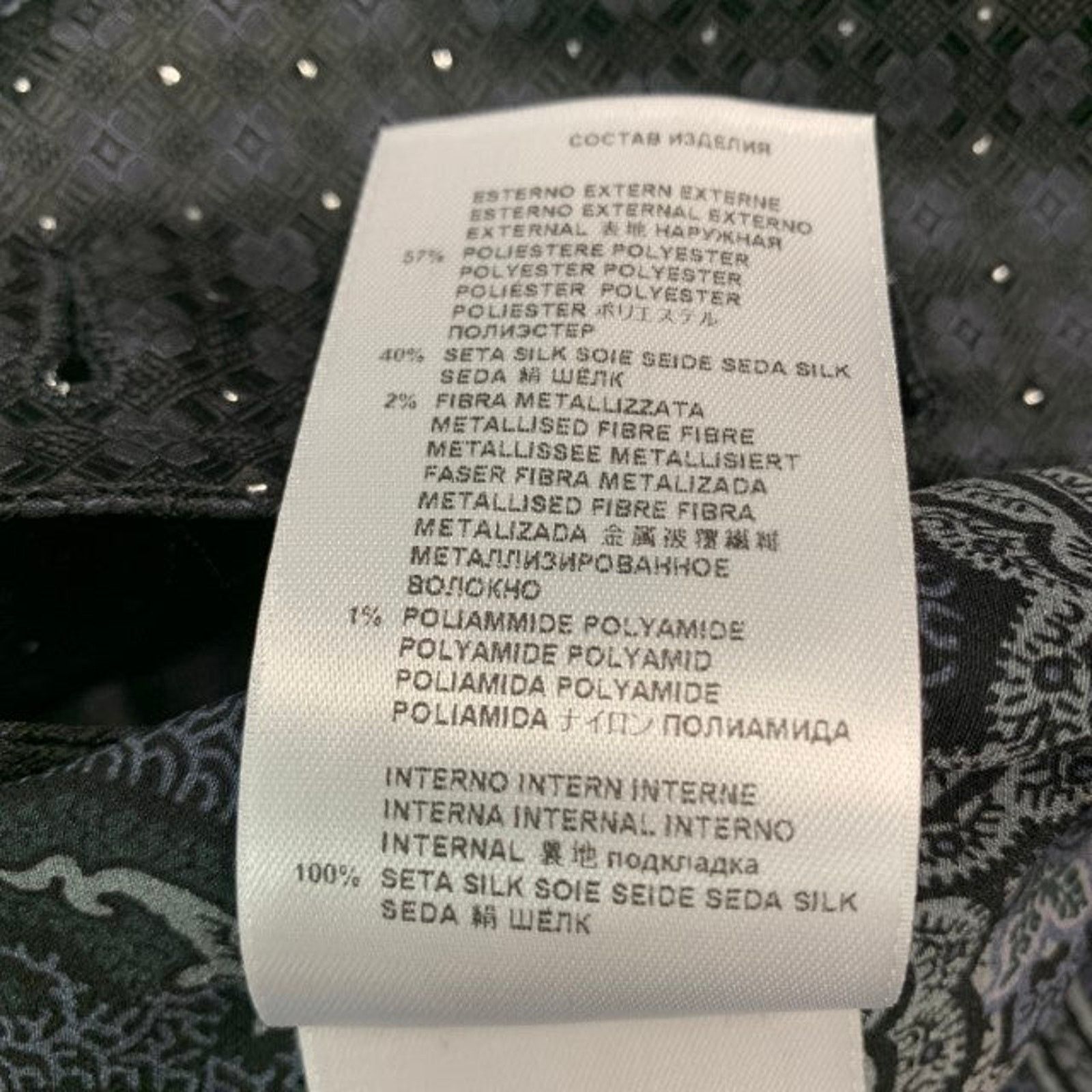 Etro ETRO Size 46 Black Grey Jacquard Polyester Blend Vest Size 46R - 7 Thumbnail