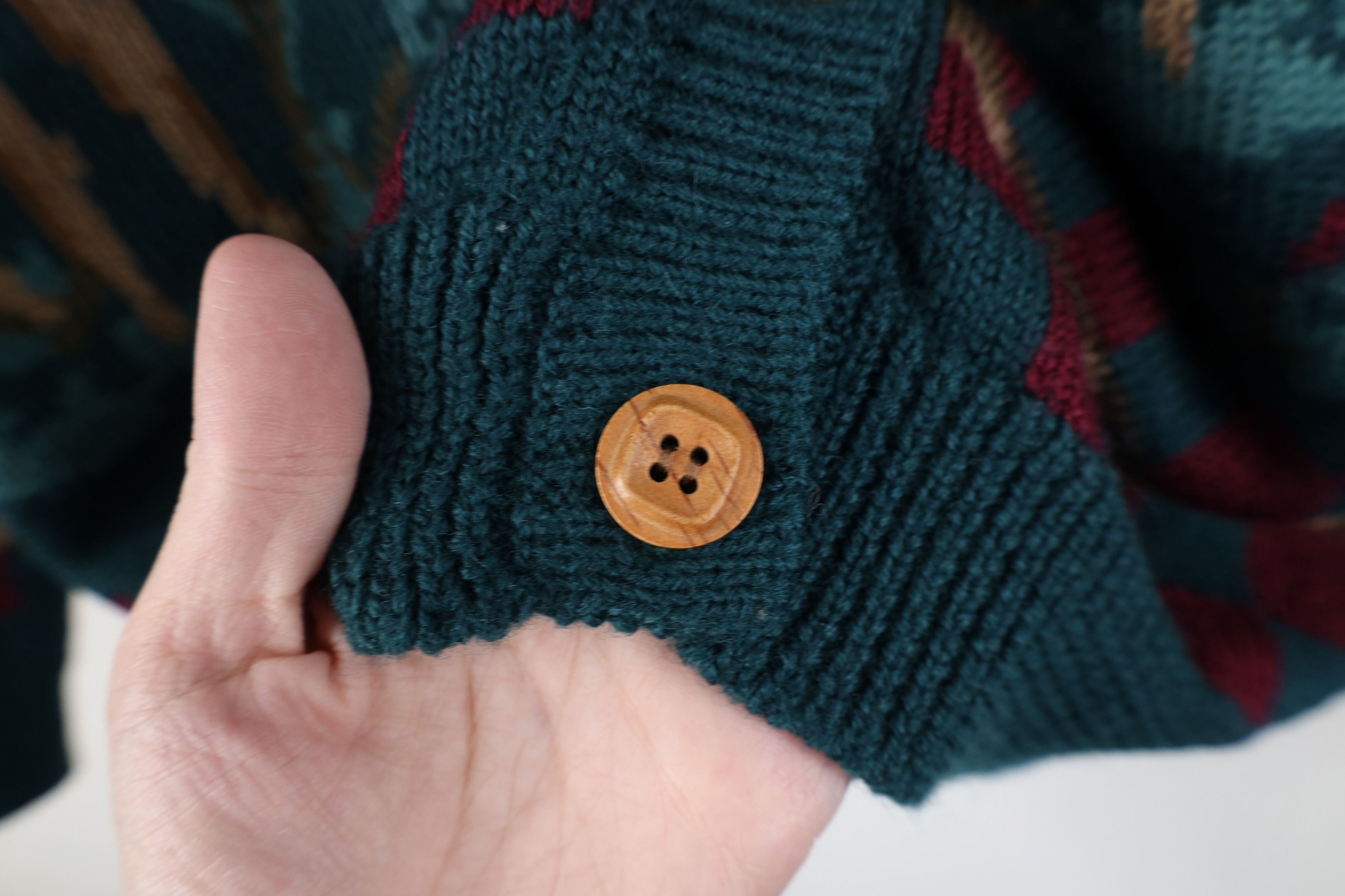 Vintage Vintage 90s Streetwear Deer Buck Wool Knit Cardigan Sweater Size M / US 6-8 / IT 42-44 - 10 Thumbnail