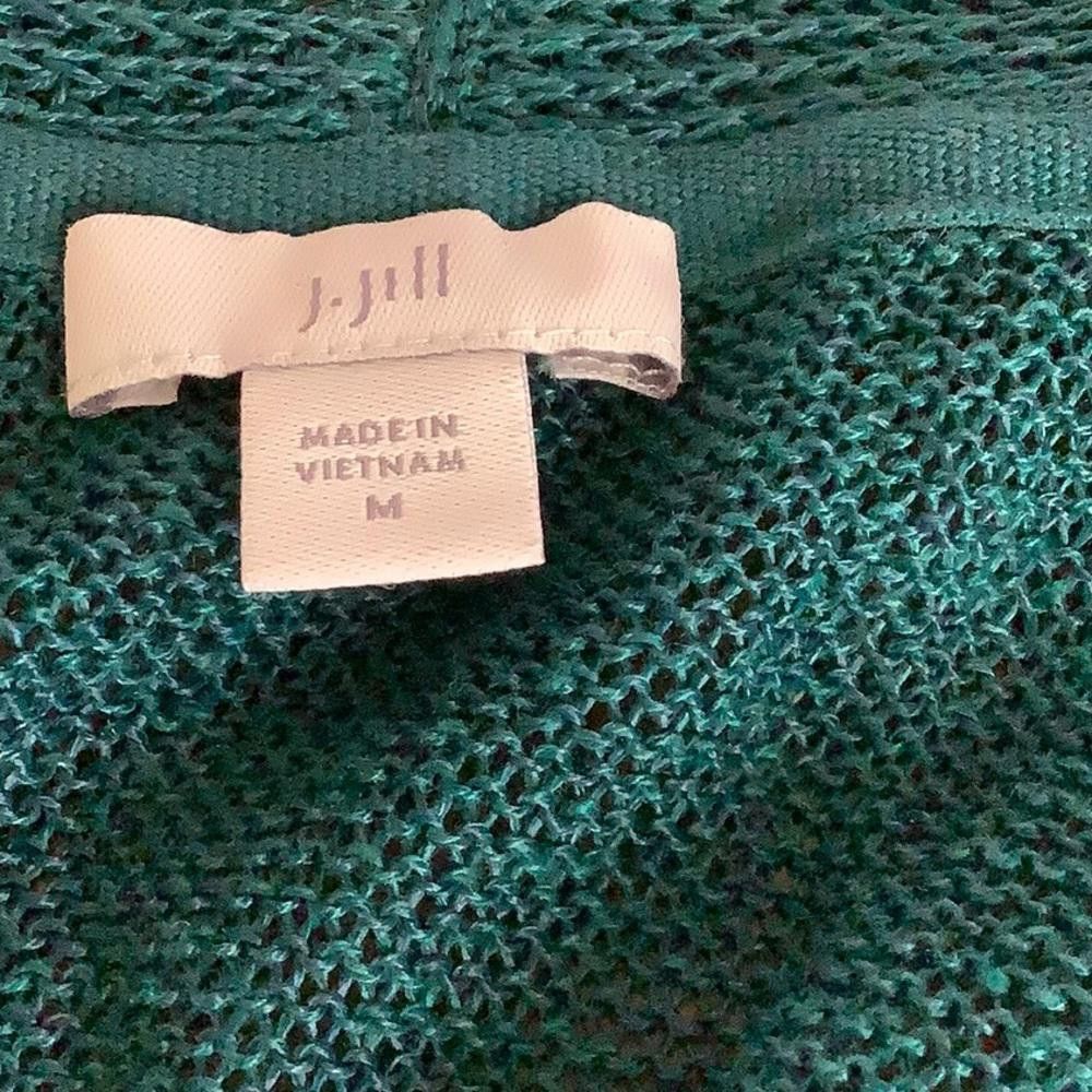Designer CT1908 J.Jill Evergreen Open Cardigan M Size M / US 6-8 / IT 42-44 - 6 Thumbnail