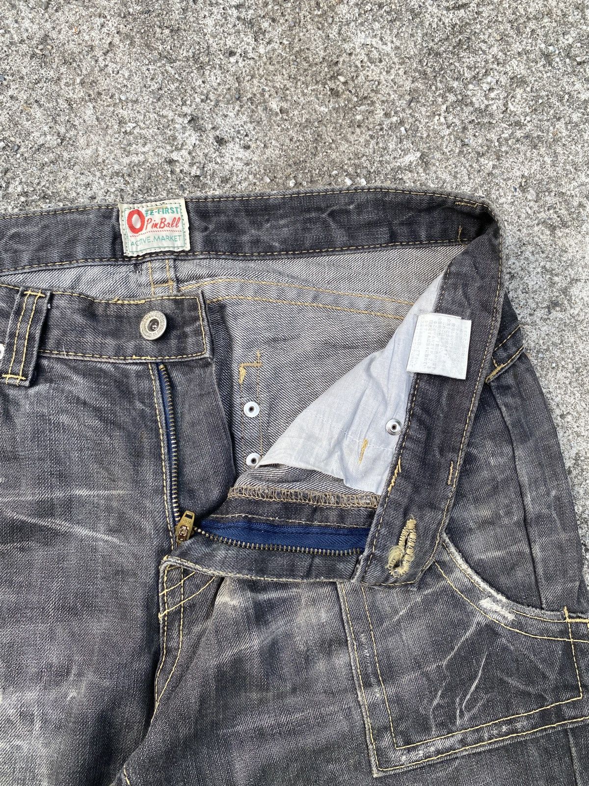 If Six Was Nine × Japanese Brand × Tornado Mart Ozz First Pinball Distressed Claw Marks Slim Flare Denim Size US 30 / EU 46 - 11 Thumbnail