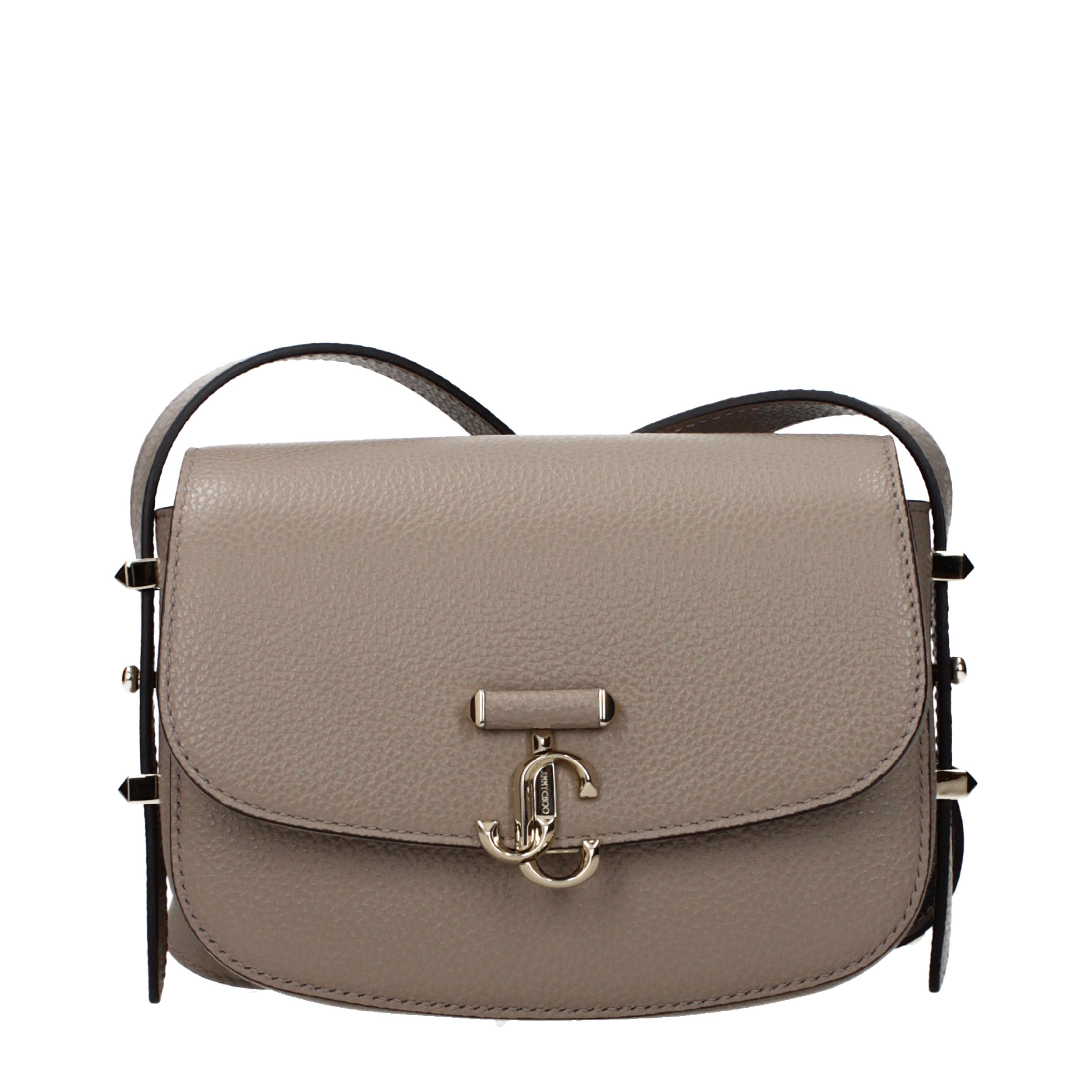 Jimmy Choo Jimmy Choo Crossbody Bags Women Leather Gray/Taupe Size ONE SIZE - 1 Thumbnail
