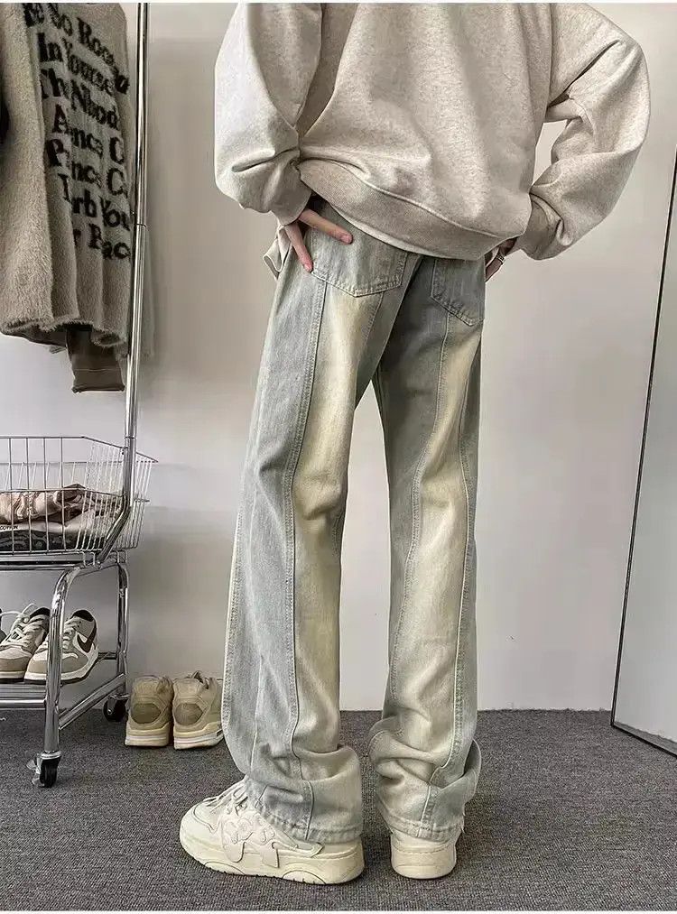 Japanese Brand Retro washed casual straight leg jeans Size US 32 / EU 48 - 6 Thumbnail