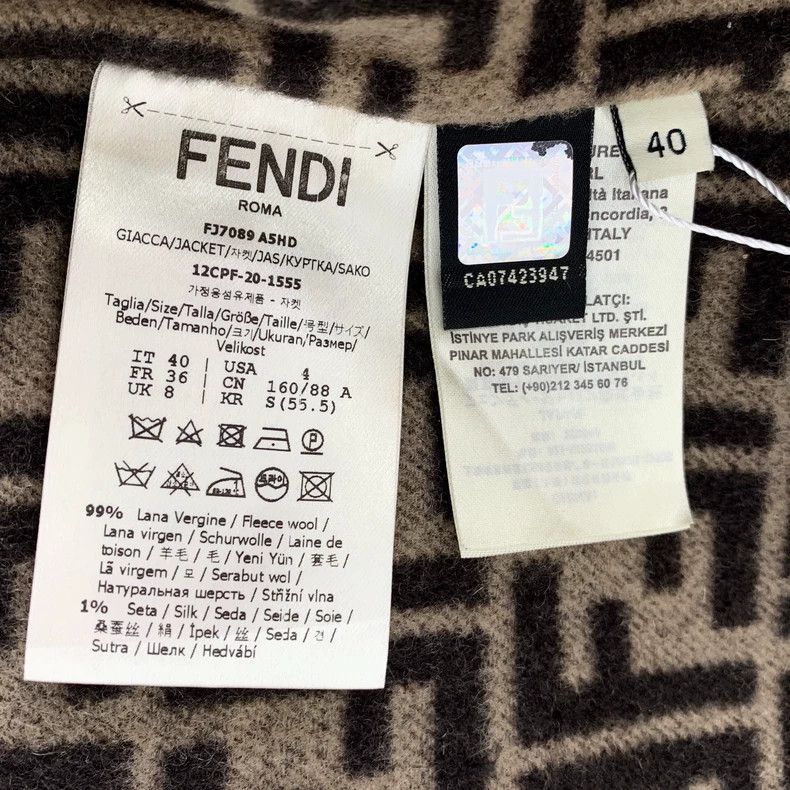 Fendi Fendi Black Double Breasted Wool Jacket Size US M / EU 48-50 / 2 - 6 Thumbnail