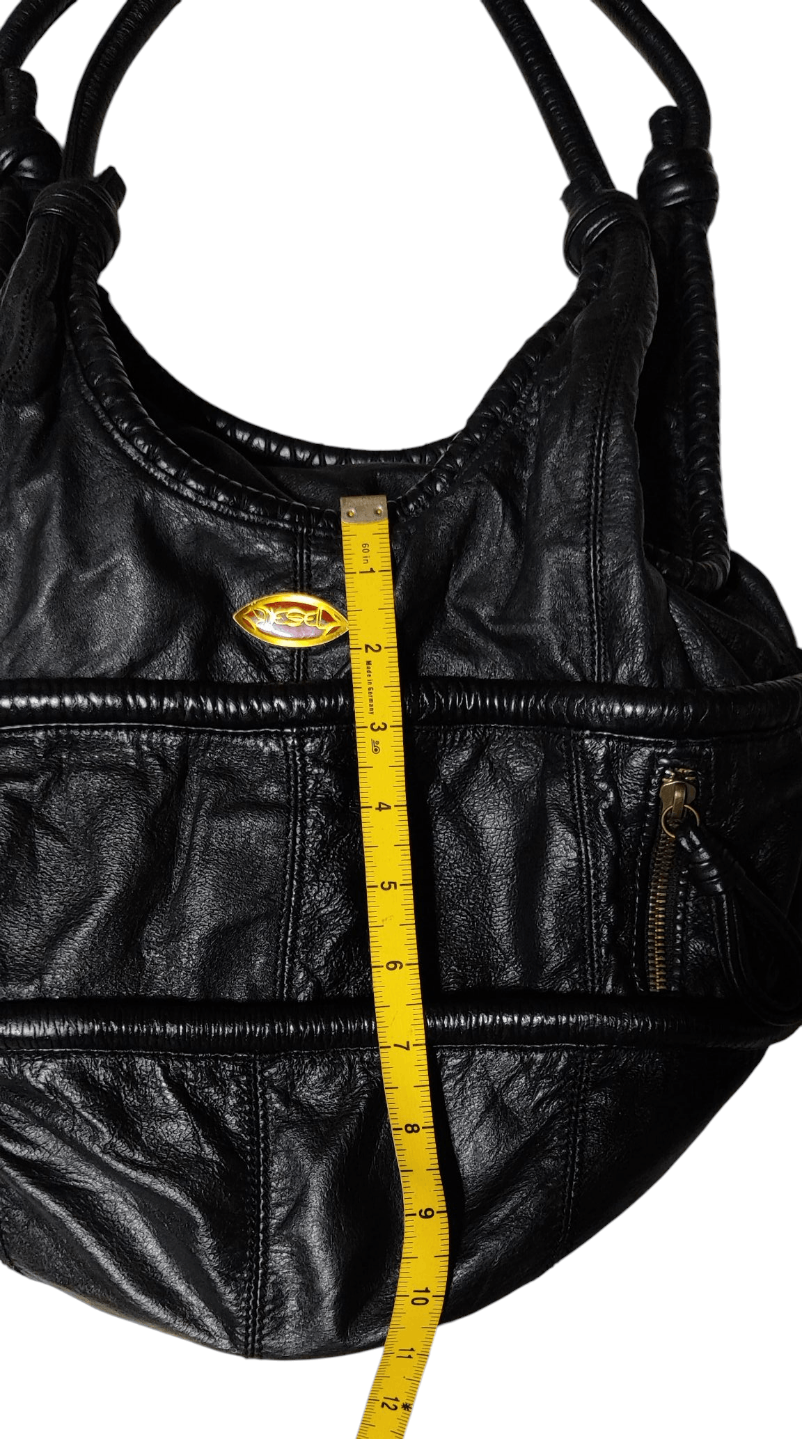 Diesel RARE!!! Diesel Hobo Shoulder Bag Y2K Vintage Black Leather Size ONE SIZE - 5 Thumbnail