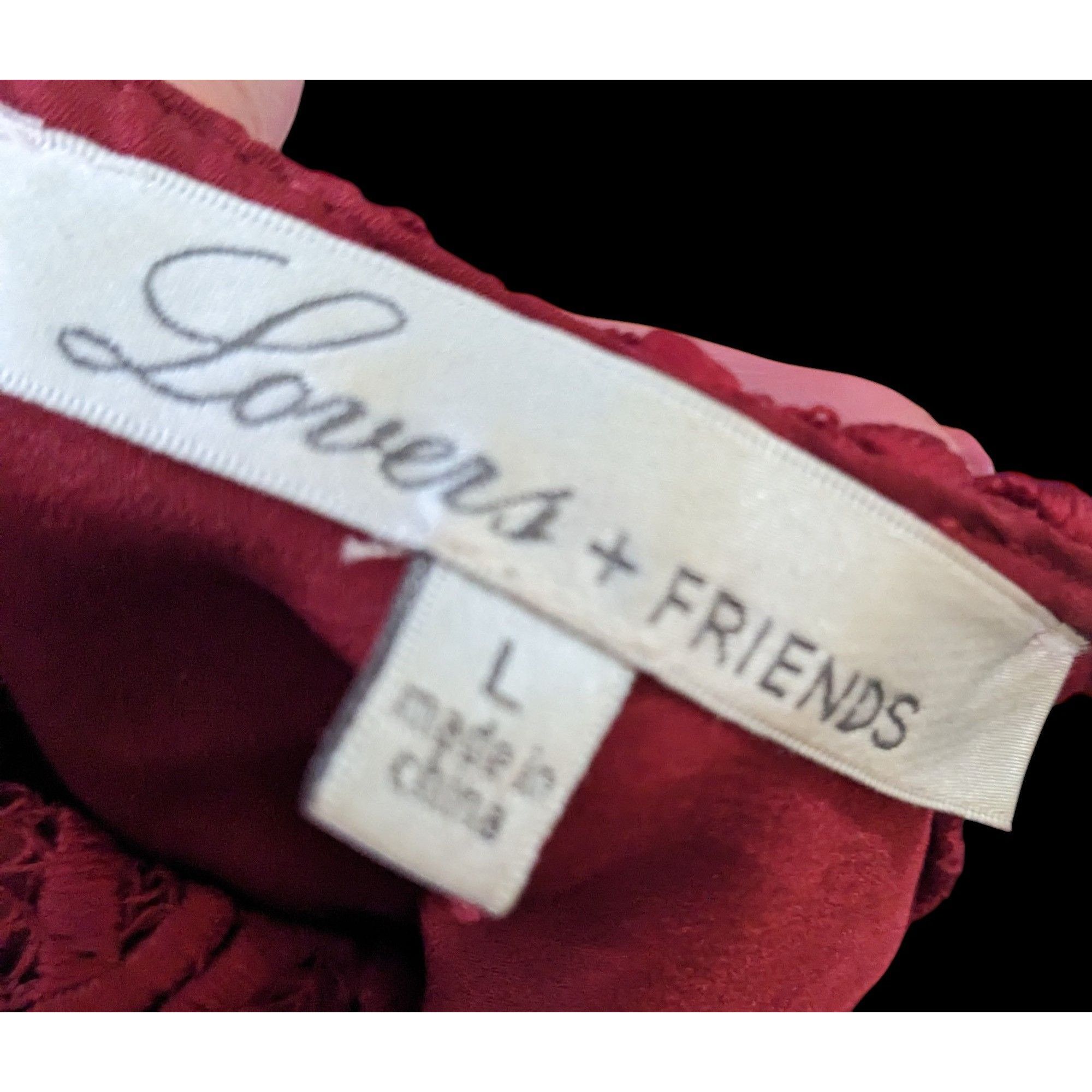 Lovers and Friends Lovers + Friends Caspian Red Lace Shift Dress Size Large Size L / US 10 / IT 46 - 6 Thumbnail