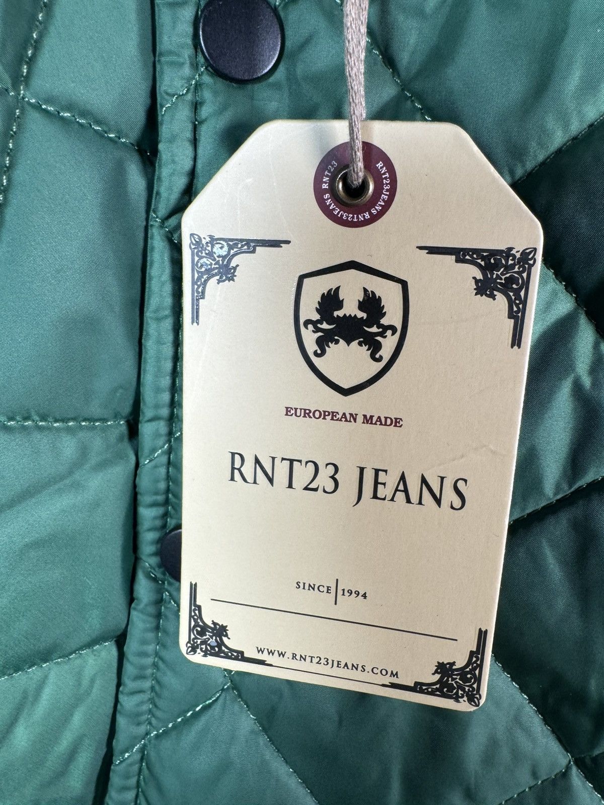 RNT23 RNT23 JEANS Insulated Black/Green Quilted Bomber, Medium Size US M / EU 48-50 / 2 - 5 Thumbnail