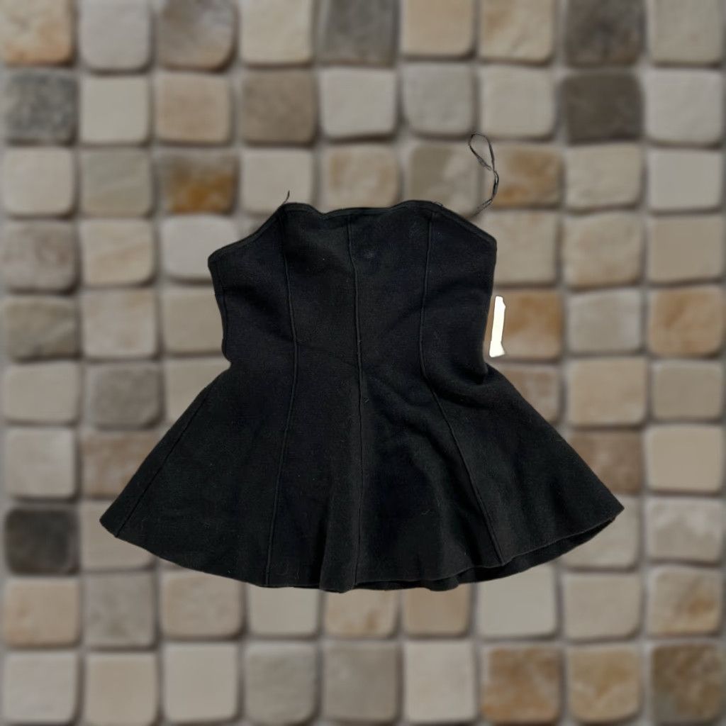 VINTAGE Anthropologie Dress Womens Small Black Bodycon Mini New *