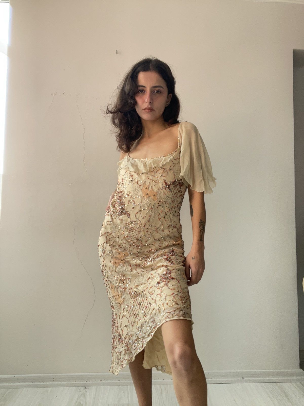y2k silk dress