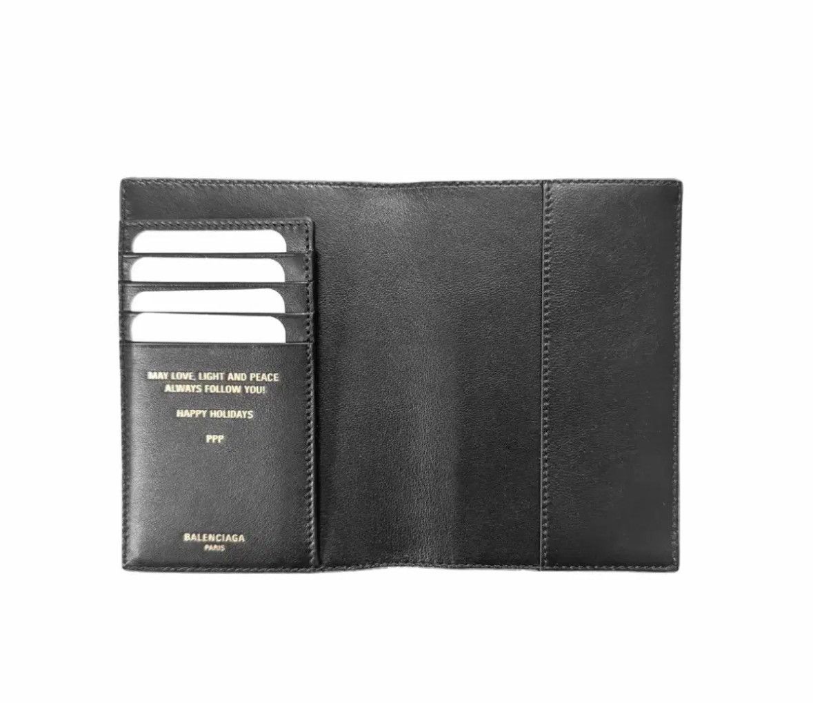Balenciaga 25FW Balenciaga Passport Black Leather Holder Wallet Size ONE SIZE - 4 Thumbnail
