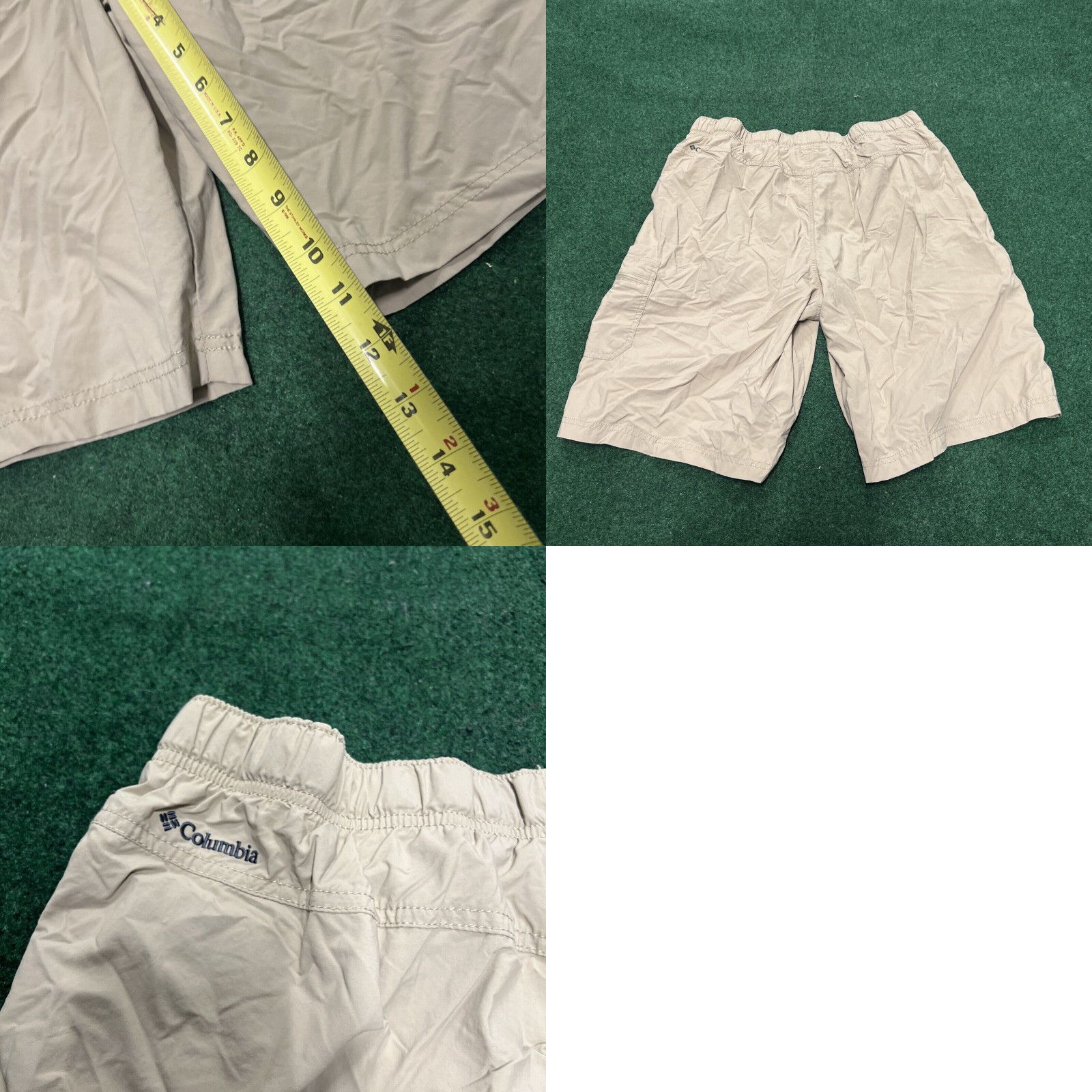 Vintage Columbia Cargo Shorts Mens Large 11in Hybrid Lined Belted Pull On Khaki Size US 33 - 8 Thumbnail