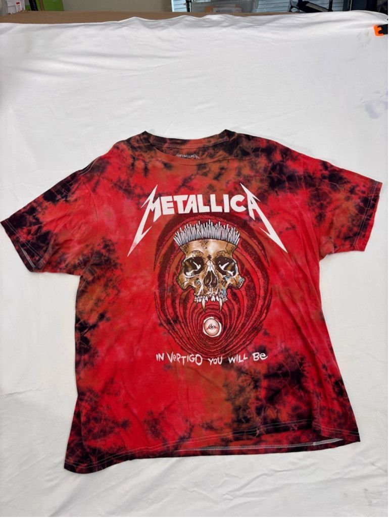 Metallica Men's Metallica T-Shirt Size L Red Black Tie Dye Size US L / EU 52-54 / 3 - 1 Thumbnail