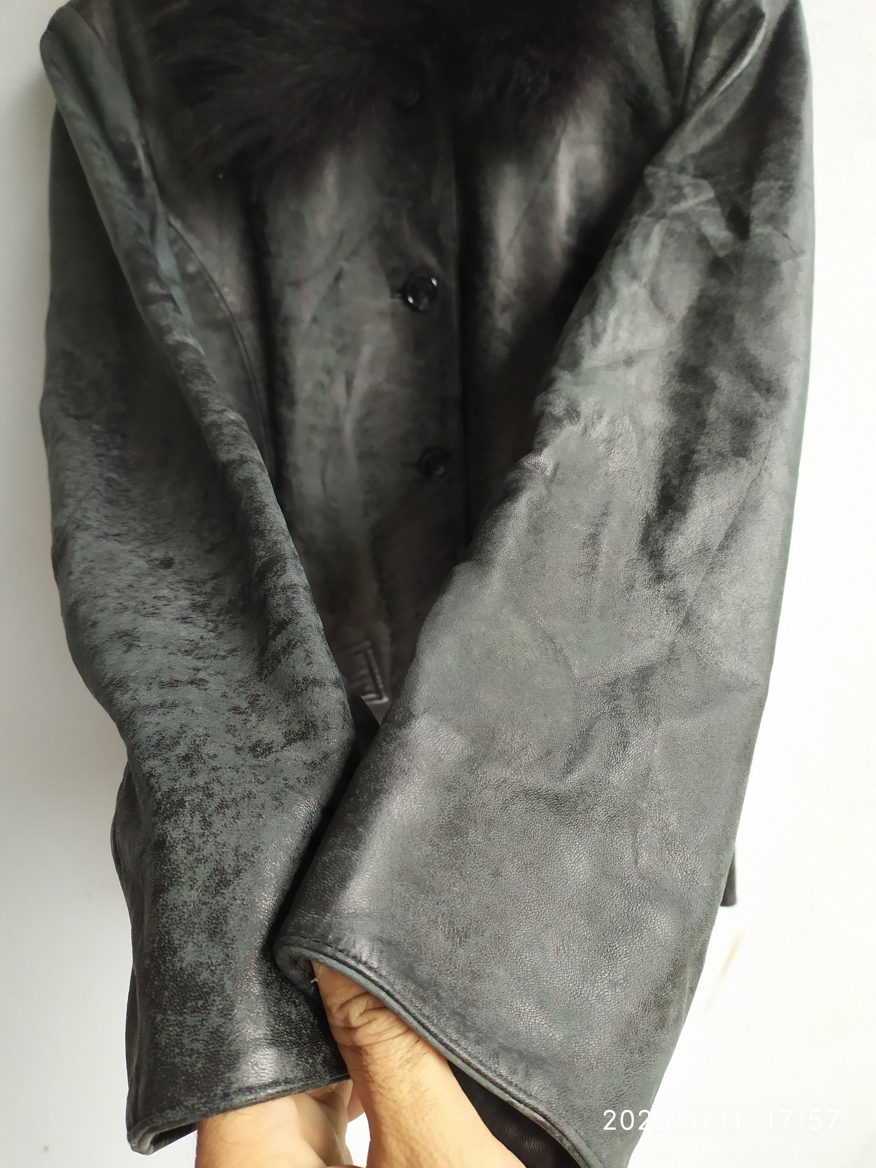 If Six Was Nine × Japanese Brand × Le Grande Bleu (L.G.B.) 2000s Serenella Fur Leather Jacket Size US S / EU 44-46 / 1 - 3 Thumbnail