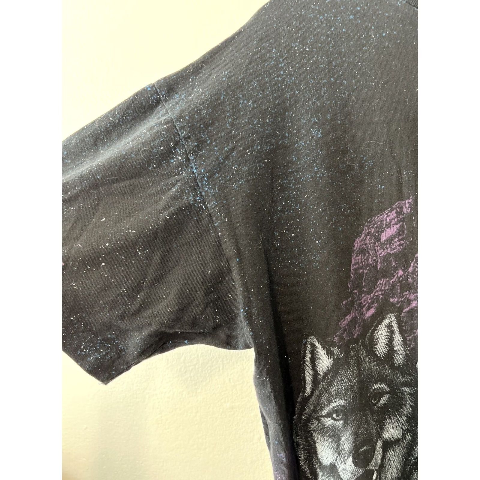 Vintage VINTAGE Wolf Pack All Over Print T Shirt Nature Moon AOP Fade Black XL Caribbean Dream Men T-Shirt Short Sleeve Crew Neck 1990s Graphic Print Size US XL / EU 56 / 4 - 2 Thumbnail