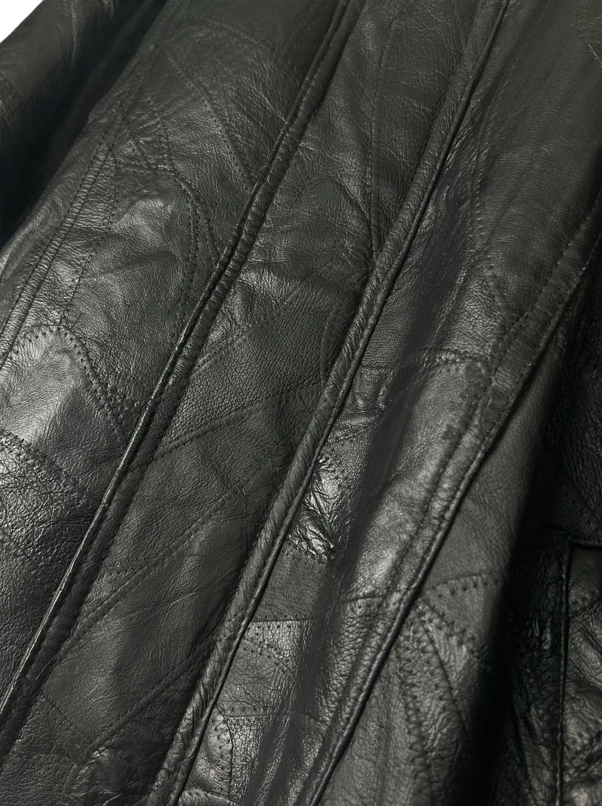 Genuine Leather Italian Stone Navarre Leather Patchwork Jacket Size US L / EU 52-54 / 3 - 3 Thumbnail