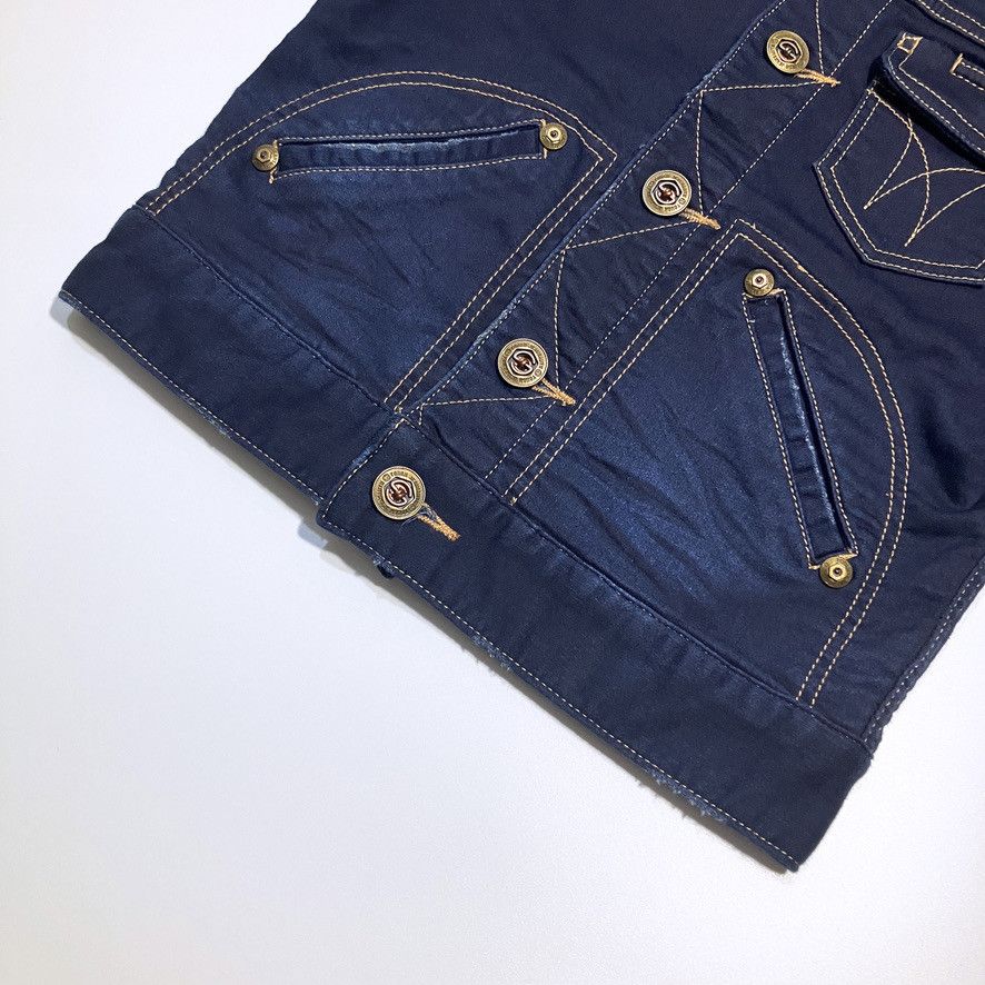 Japanese Brand Tough Jeansmith – Washed Blue Denim Embroidered Jacket Size S / US 4 / IT 40 - 5 Thumbnail