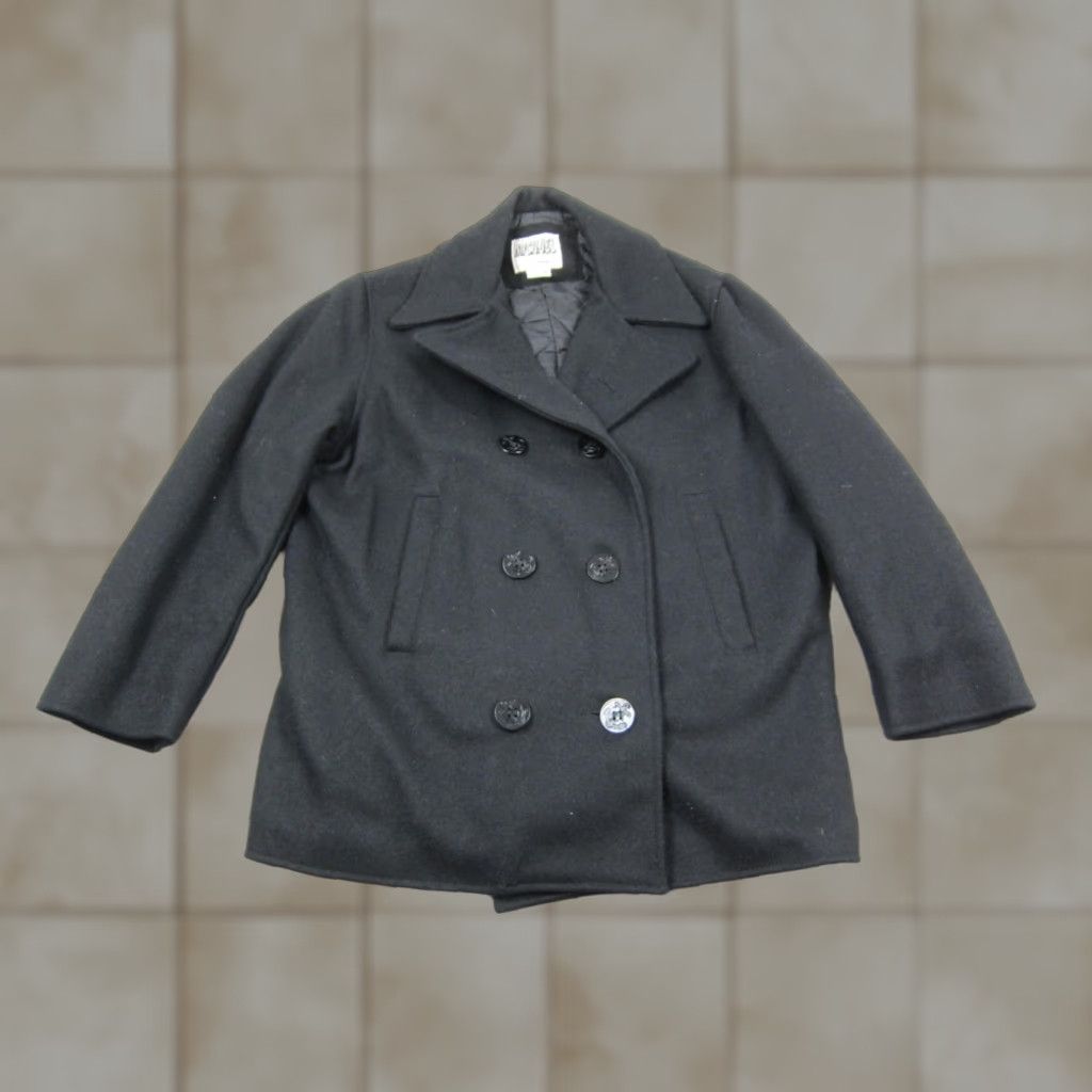 Vintage Vintage Michael Jacket Pea Coat Wool Double Breasted Black Navy Mens S Wool Ocean? Size US S / EU 44-46 / 1 - 1 Thumbnail