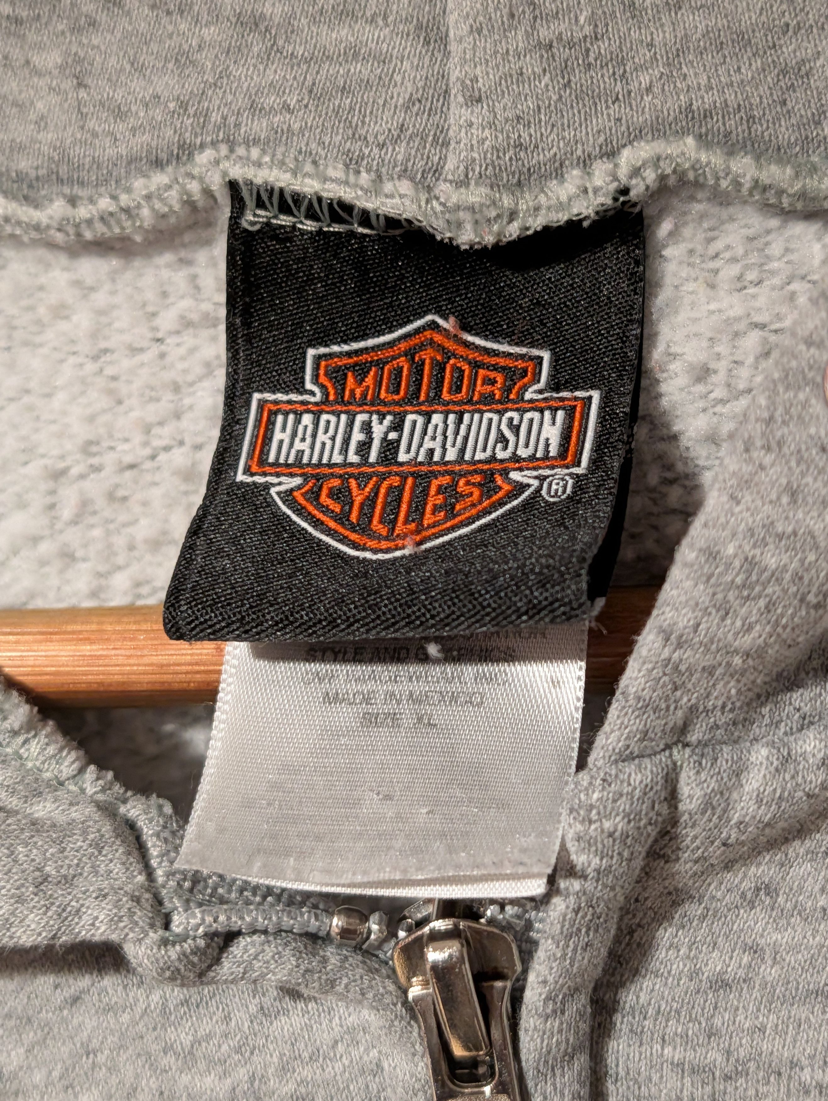 Harley Davidson Vintage Y2K Harley Davidson Motorcycle Logo Zip Hoodie Size US XL / EU 56 / 4 - 4 Thumbnail
