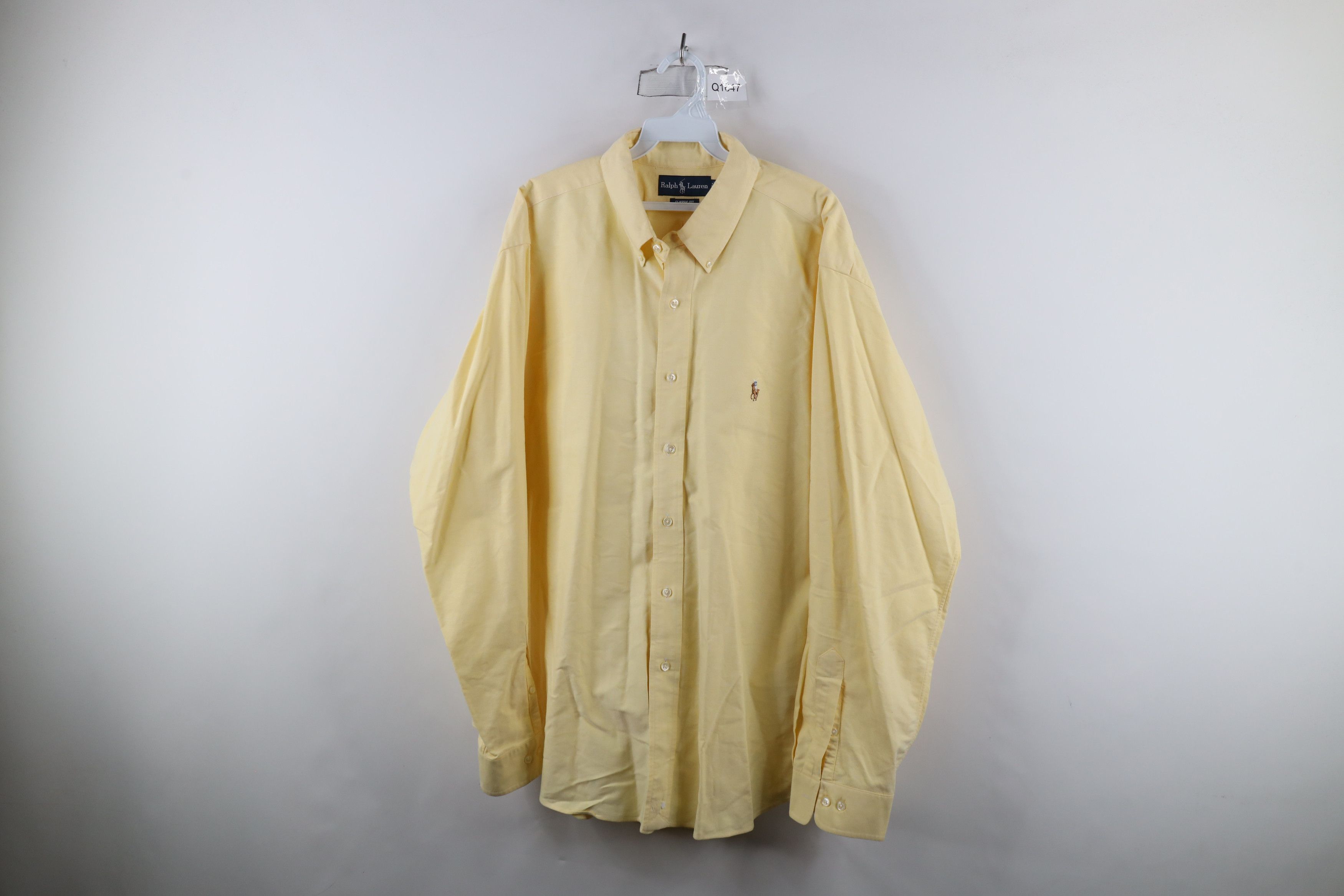 Ralph Lauren × Vintage Vintage 90s Ralph Lauren Oxford Button Down Shirt Yellow Size US L / EU 52-54 / 3 - 1 Thumbnail