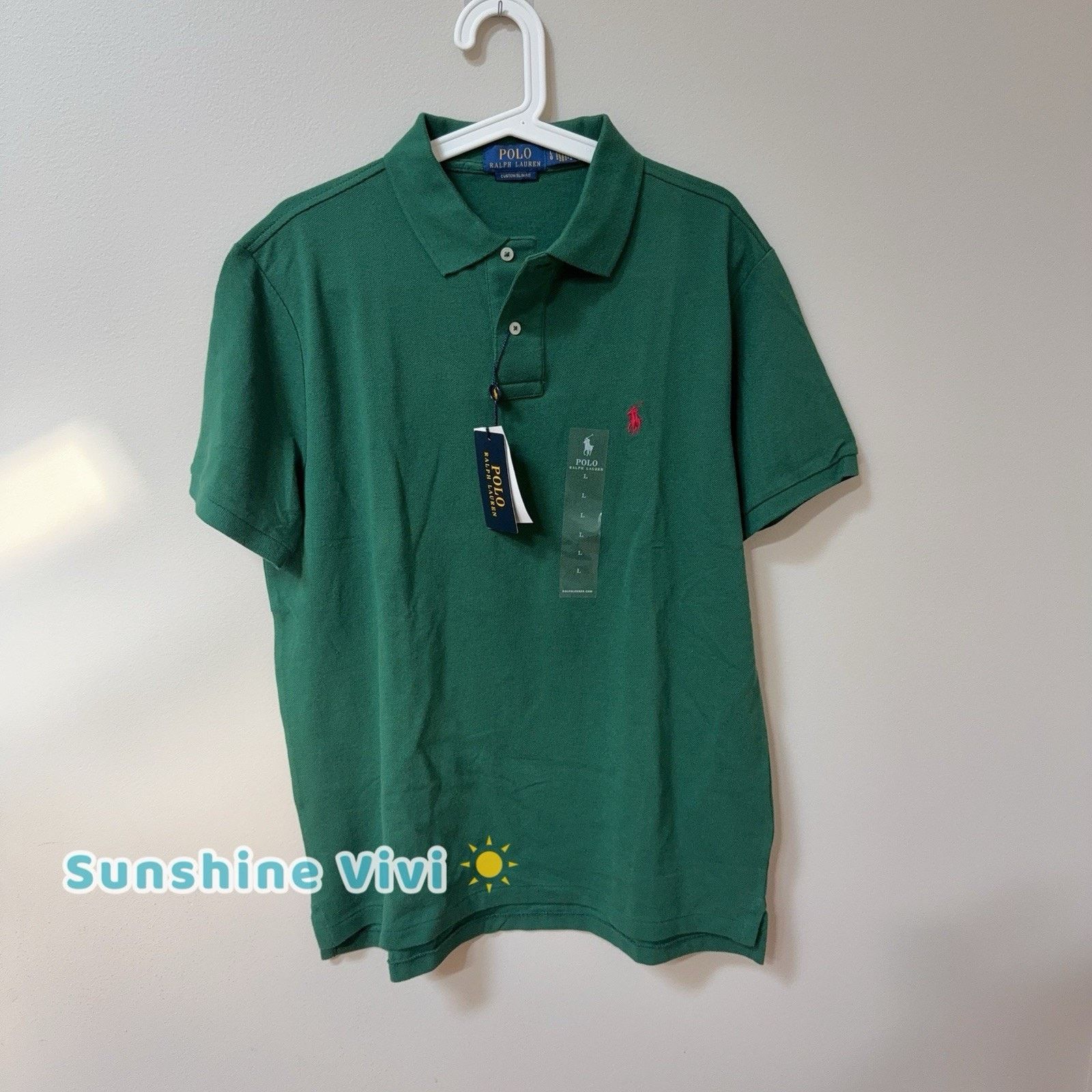 Polo Ralph Lauren NWT Polo Ralph Lauren Men's Mesh Polo Custom Slim Fit Green Size US L / EU 52-54 / 3 - 1 Thumbnail