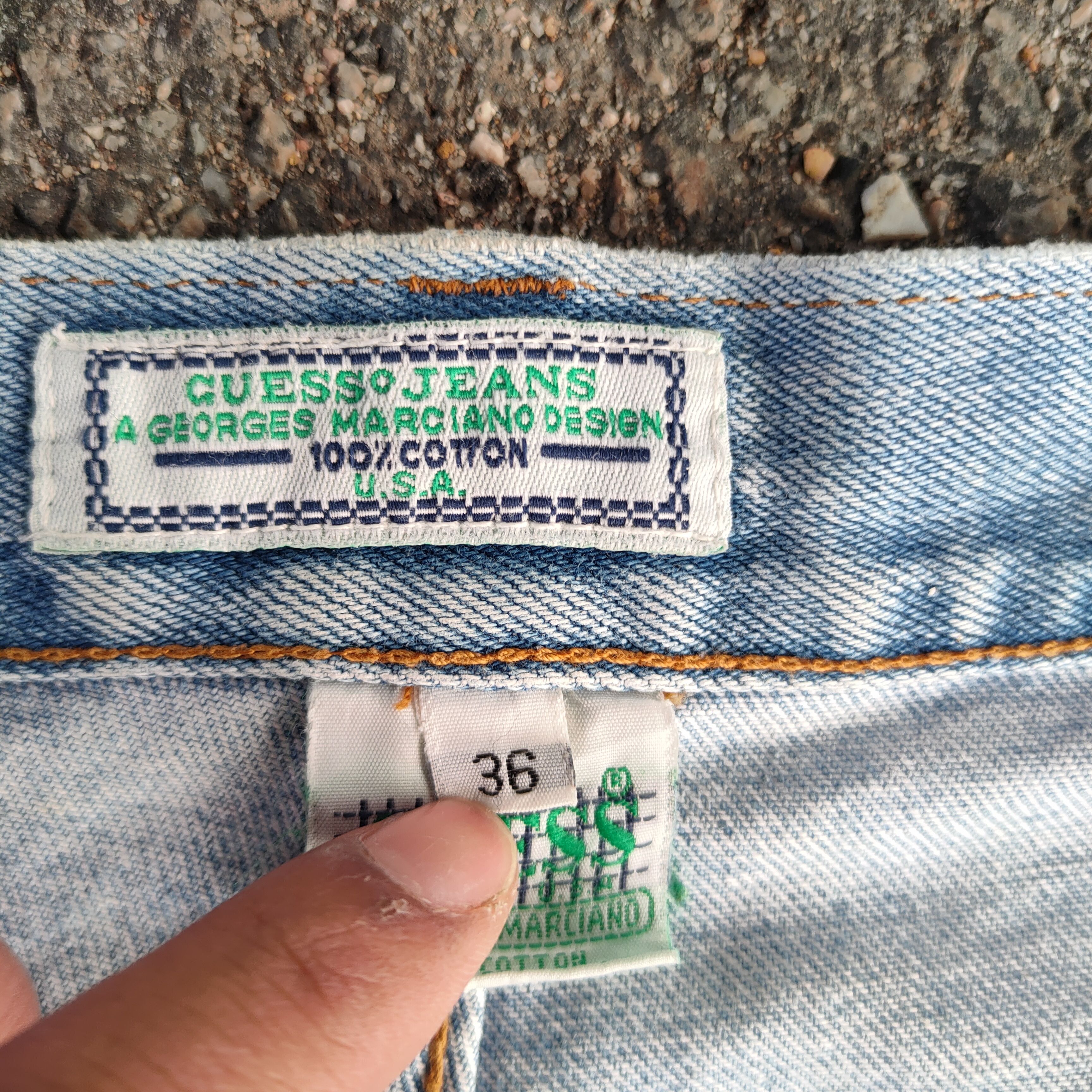 Guess VINTAGE GUESS USA FADED BLUE JEANS DENIM PANTS Size US 36 / EU 52 - 10 Thumbnail
