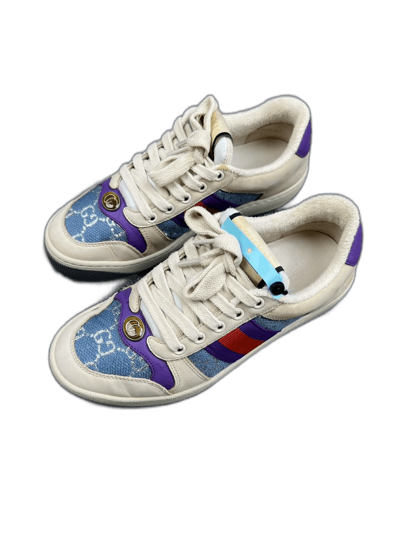 Gucci Gucci Purple Silver Sneakers Size 36.5 Size US 6.5 / EU 39-40 - 1 Thumbnail