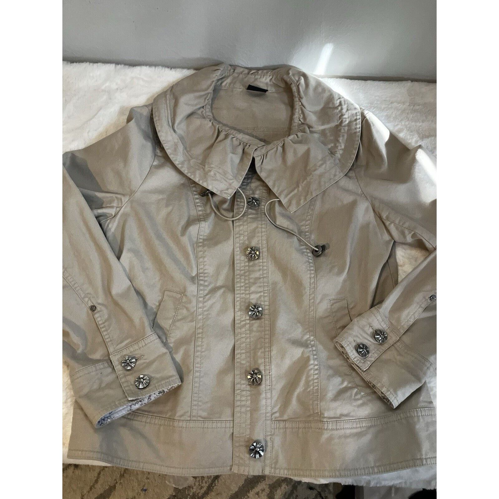Tribal Streetwear Tribal Brand beige Jacket Blazer Button Frontl SZ 8 NWOT Size M / US 6-8 / IT 42-44 - 2 Thumbnail