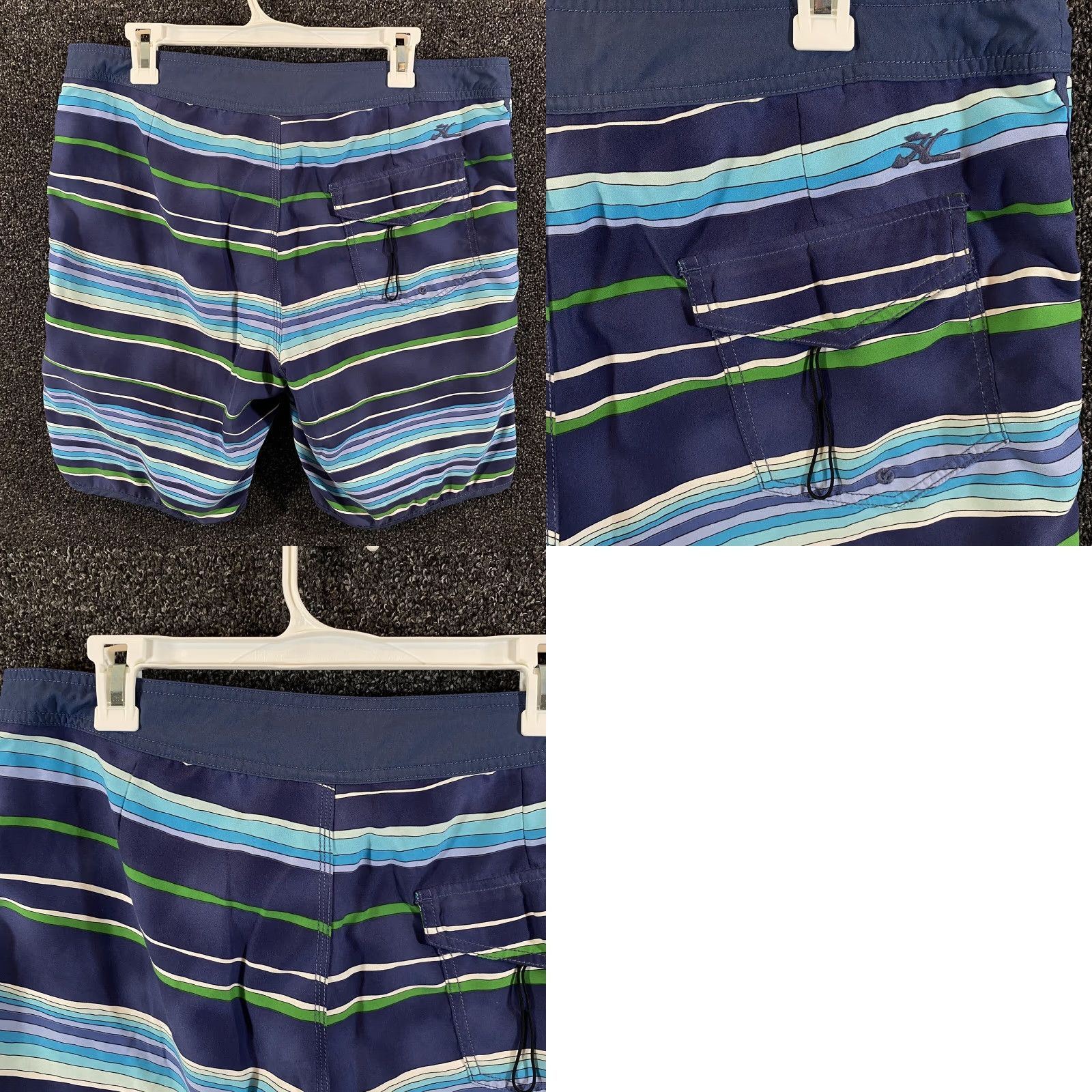 Hurley HURLEY Swim Trunks Men 33 x 8" Blue Green Hobie Board Shorts Bathing Suit Unline Size US 33 - 8 Thumbnail