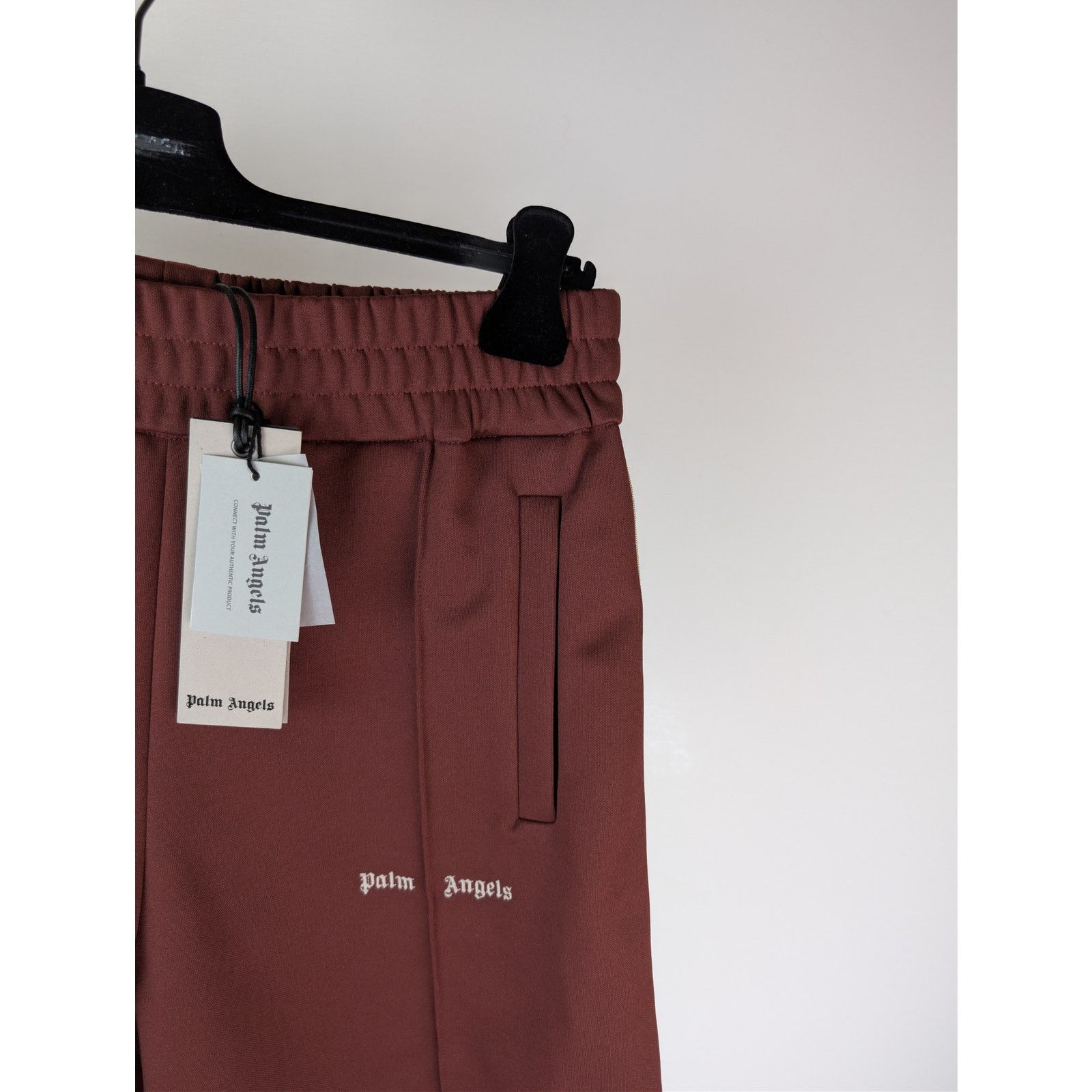 Palm Angels o1rshd1 Classic Logo Track Shorts in Burgundy / Off White Size US 36 / EU 52 - 5 Thumbnail