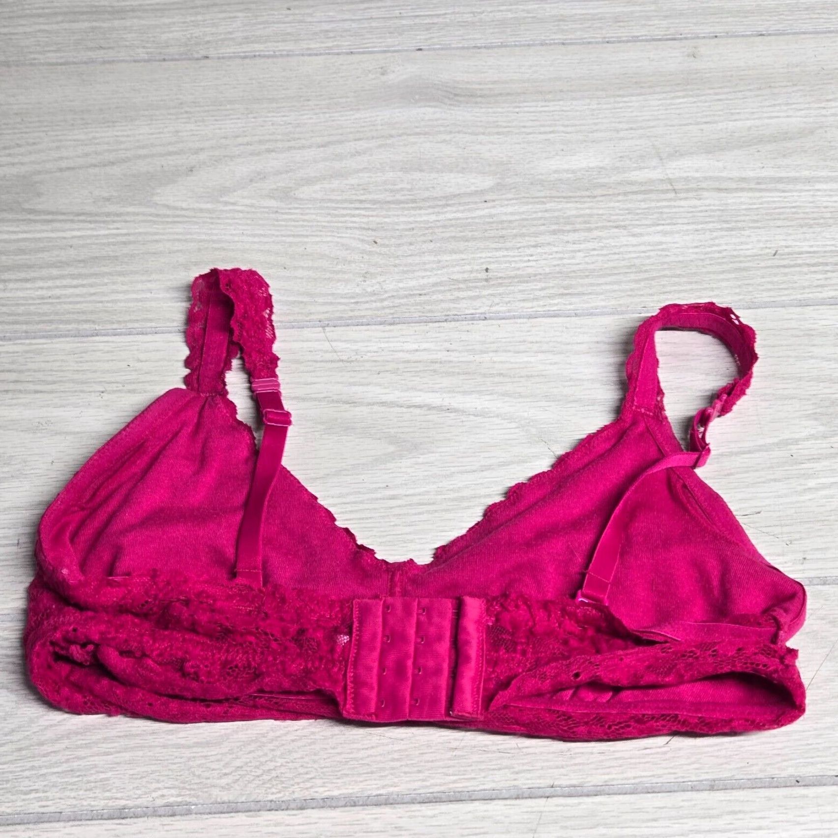 Pinko PINK No Boundaries Pink Lace Bra Adult Women's XL Extra Large Bra Women's XL Pink 90s? Size ONE SIZE - 2 Thumbnail