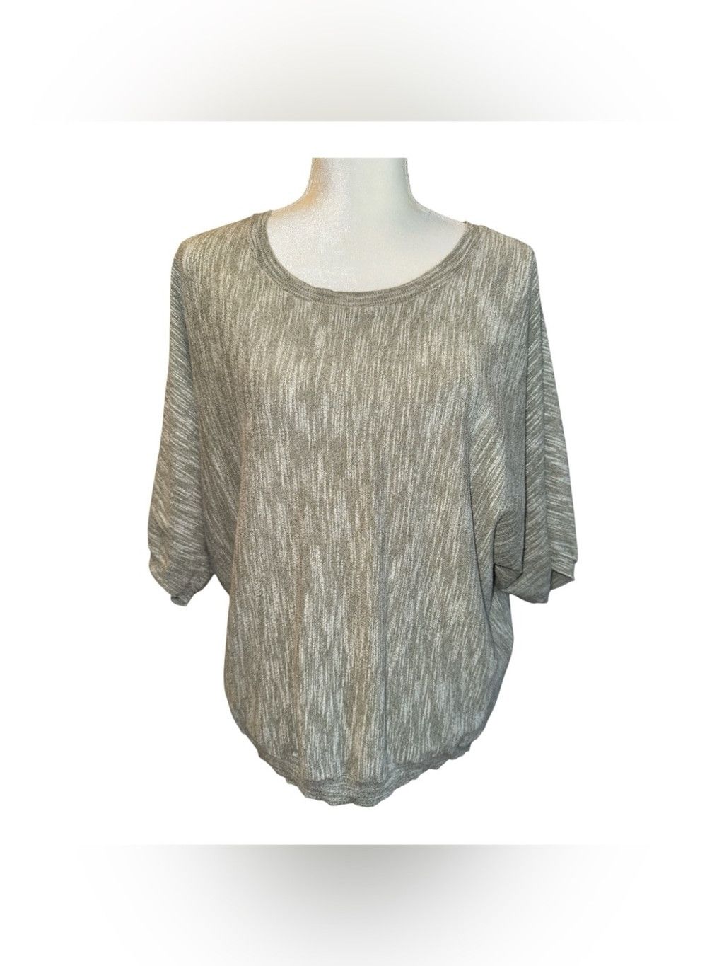 DKNY DKNY Jeans Super Soft Marled Knit Dolman Half Sleeve Sweater Size XL / US 12-14 / IT 48-50 - 1 Thumbnail
