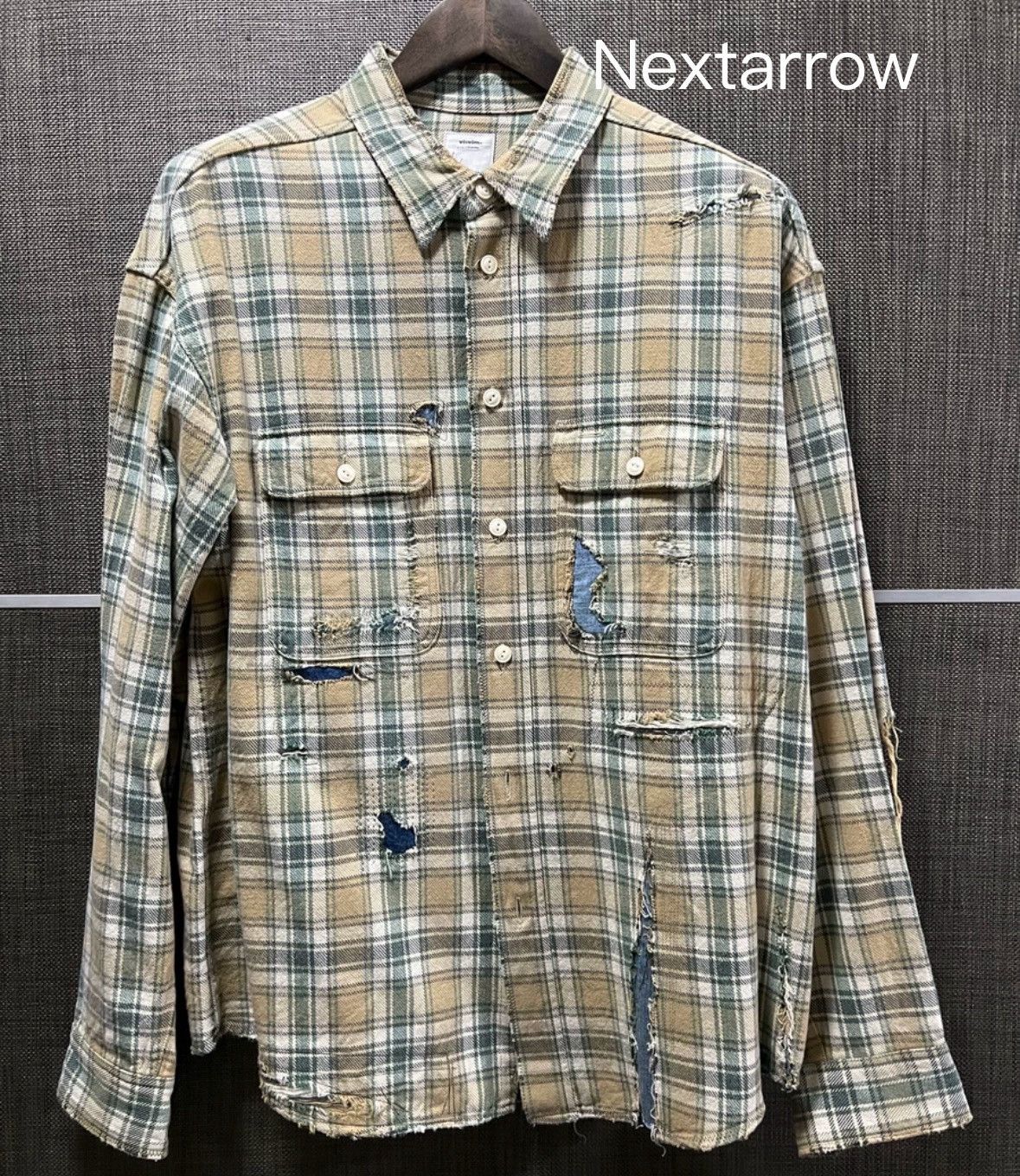 visvim LUMBER CHECK L/S CRASH IVORY | REVERSIBLE