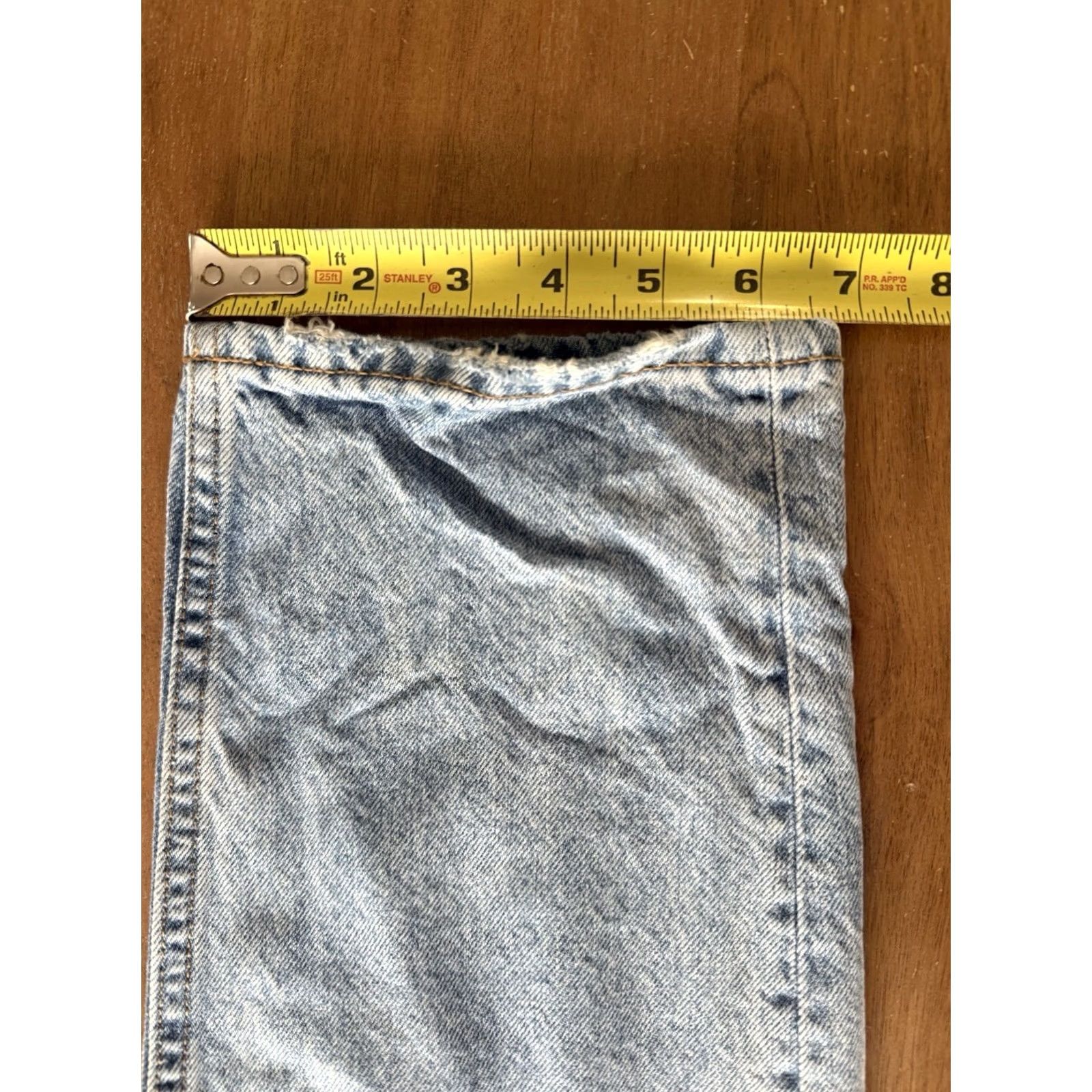 Aritzia Aritzia Denim Forum Jeans Womens 27x28 The BF High Rise Loose Jeans Blue 5-Pocket Distressed Logo Size 29" - 7 Thumbnail