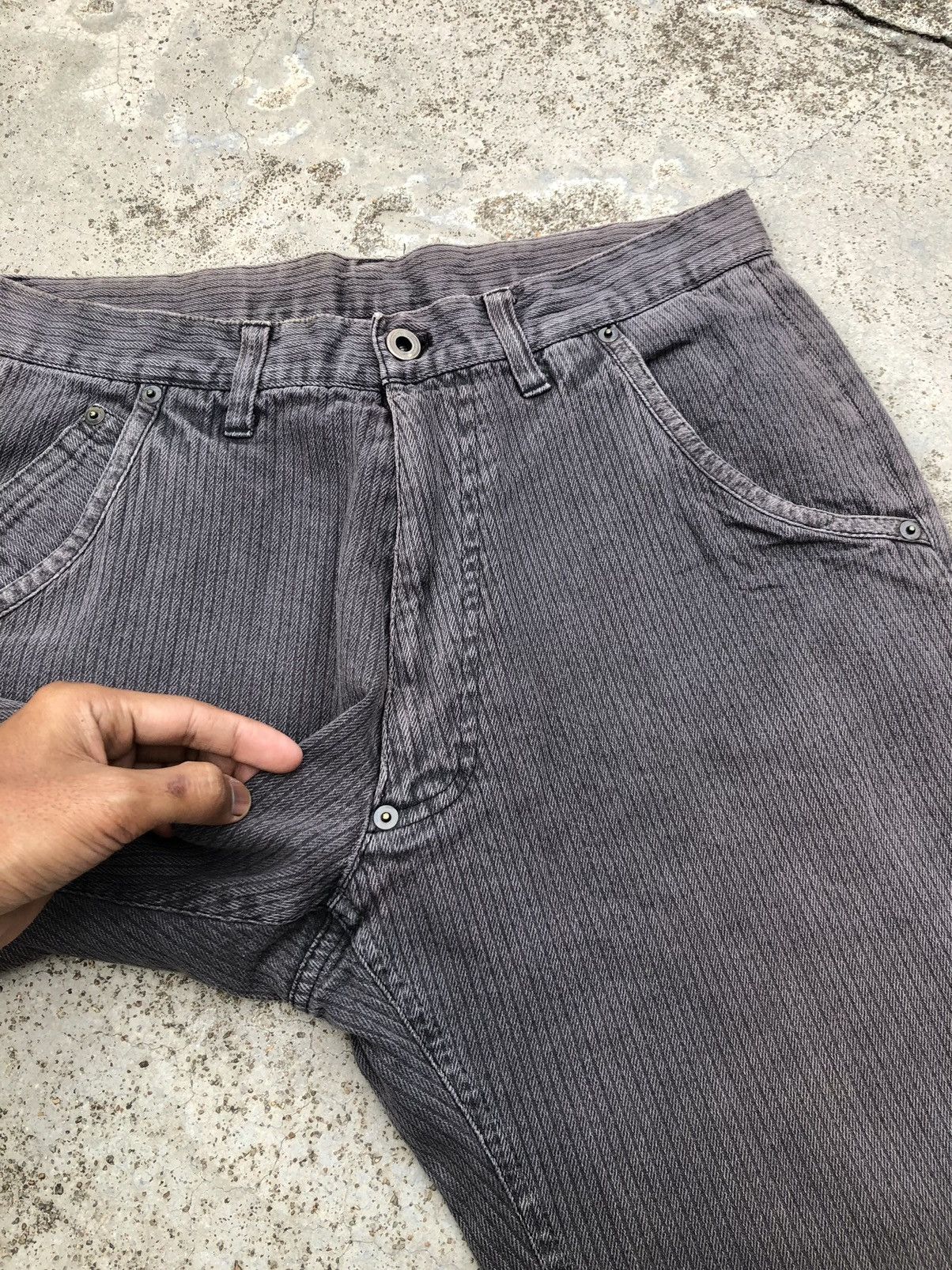 Japanese Brand WIDE LEG FADED GREY JEANS BY B. a-Dieu Size US 30 / EU 46 - 7 Thumbnail