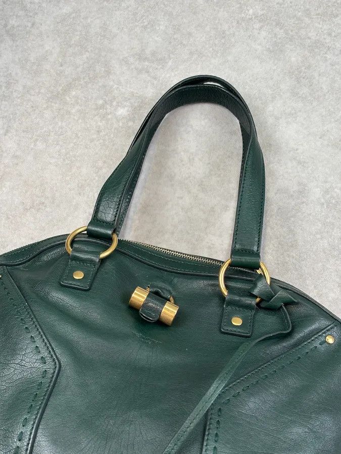 Yves Saint Laurent AW2008 Yves Saint Laurent Muse Dark Green Leather Handle Bag Size ONE SIZE - 5 Thumbnail