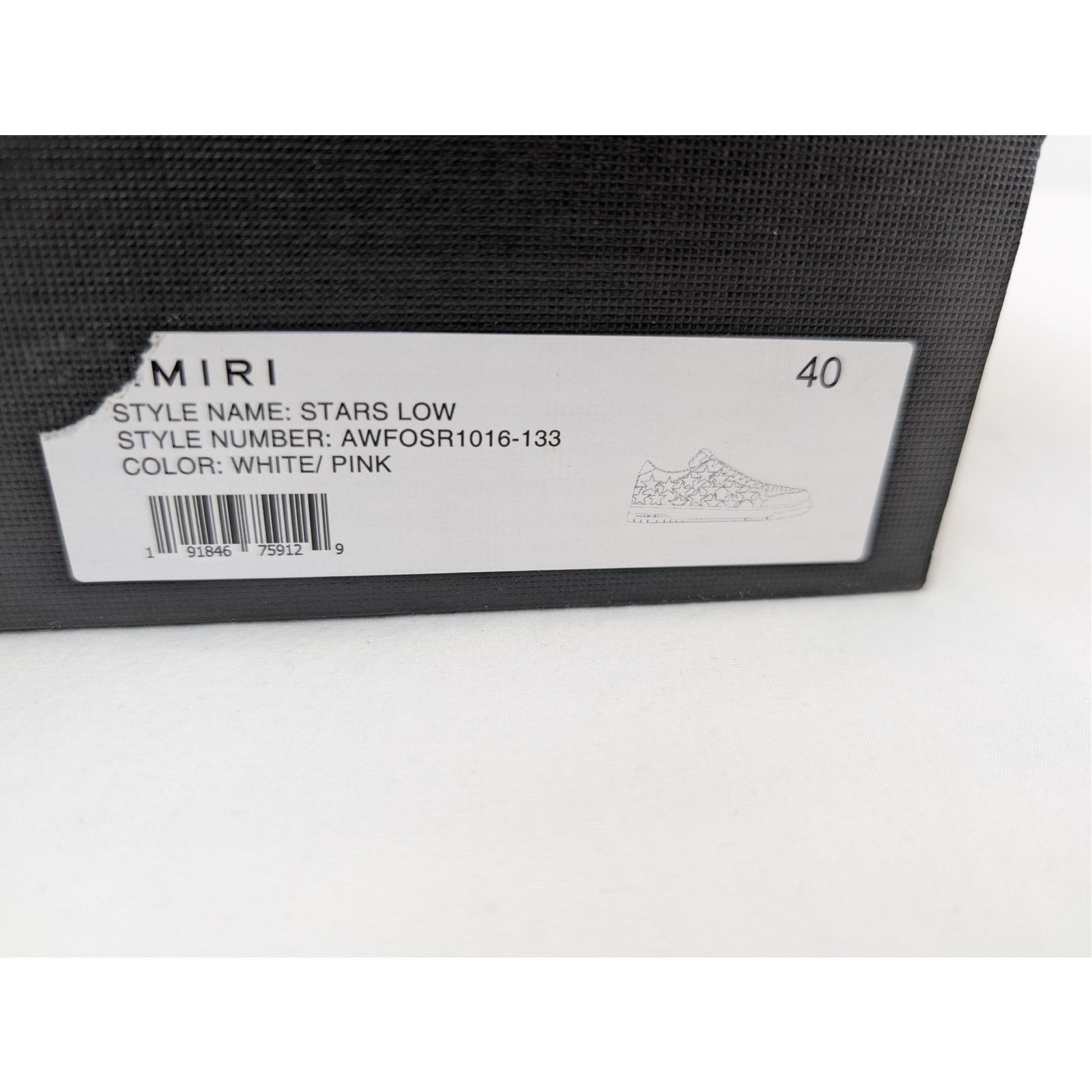 Amiri o1rshd1 Stars Low Top Sneakers in White/Pink Size US 10 / IT 40 - 19 Thumbnail