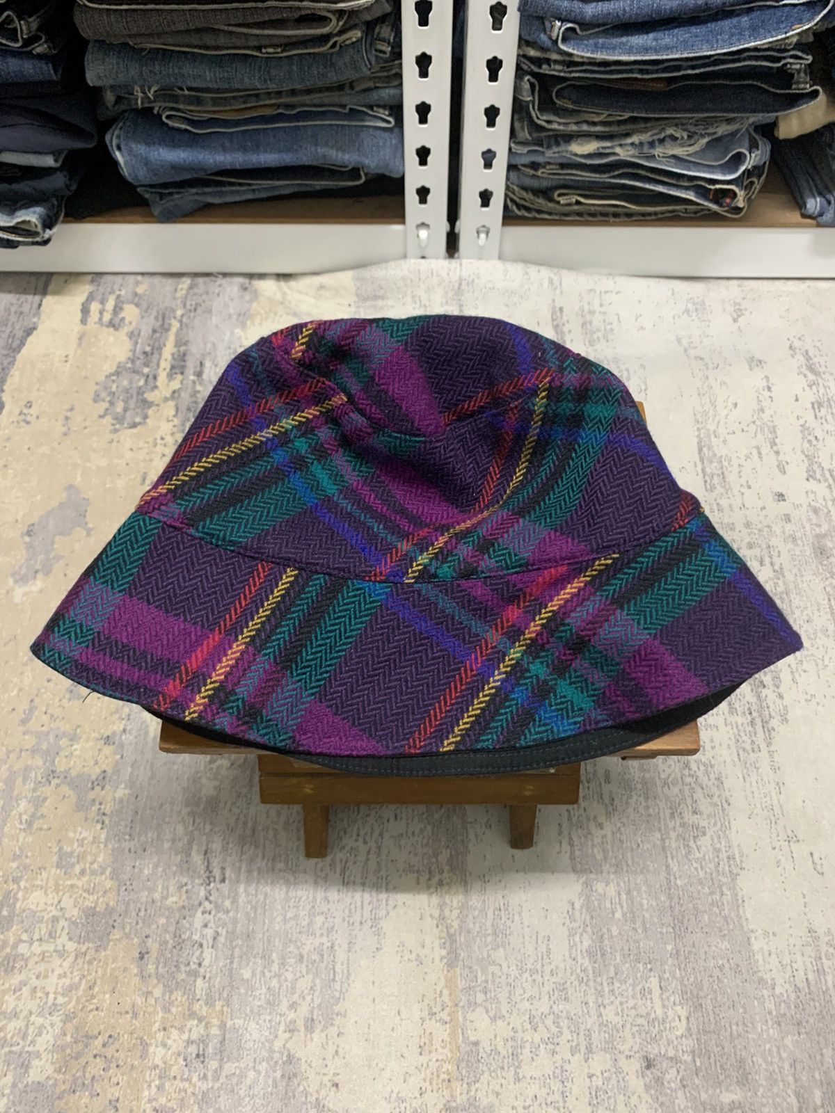 Japanese Brand Japanese Brand Multicolour Tartan Retro Bucket Hat Size ONE SIZE - 6 Thumbnail
