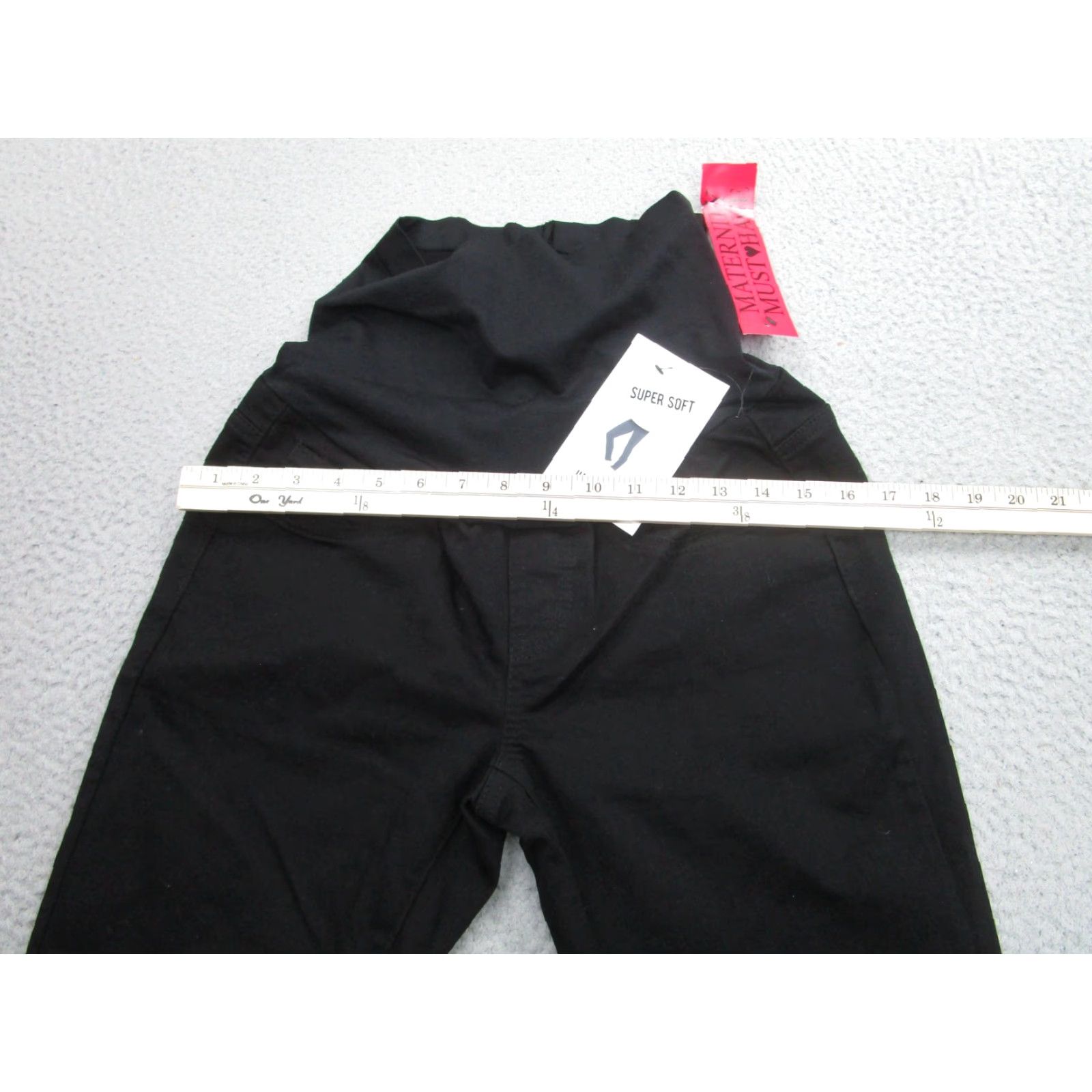 Vintage Haute Mama Maternity Pants Womens Small Black Super Soft Over Belly Stretch Size 28" / US 6 / IT 42 - 4 Thumbnail