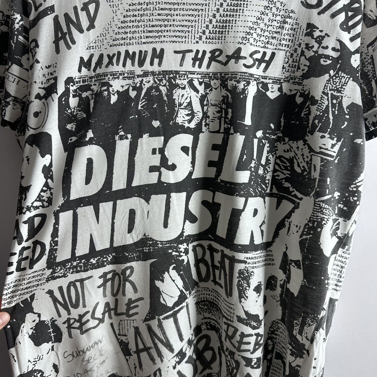 Diesel Diesel Vintage StreetWear T-shirt Rare y2K Size L / US 10 / IT 46 - 2 Thumbnail