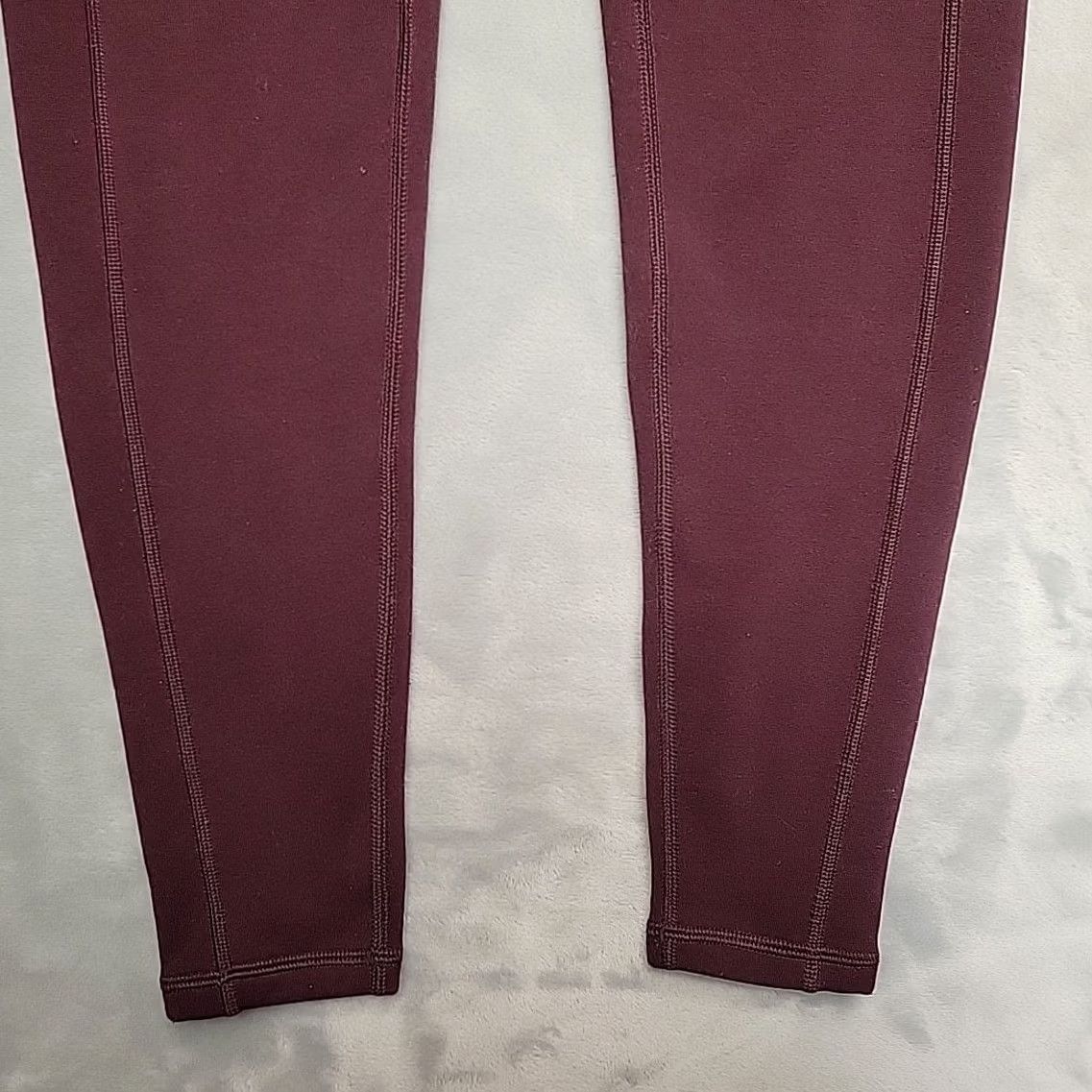 Athleta Athleta Ankle Womens S Red Leggings Maroon Altitude Stash Tight Polartec Powerstretch Size 28" / US 6 / IT 42 - 2 Thumbnail