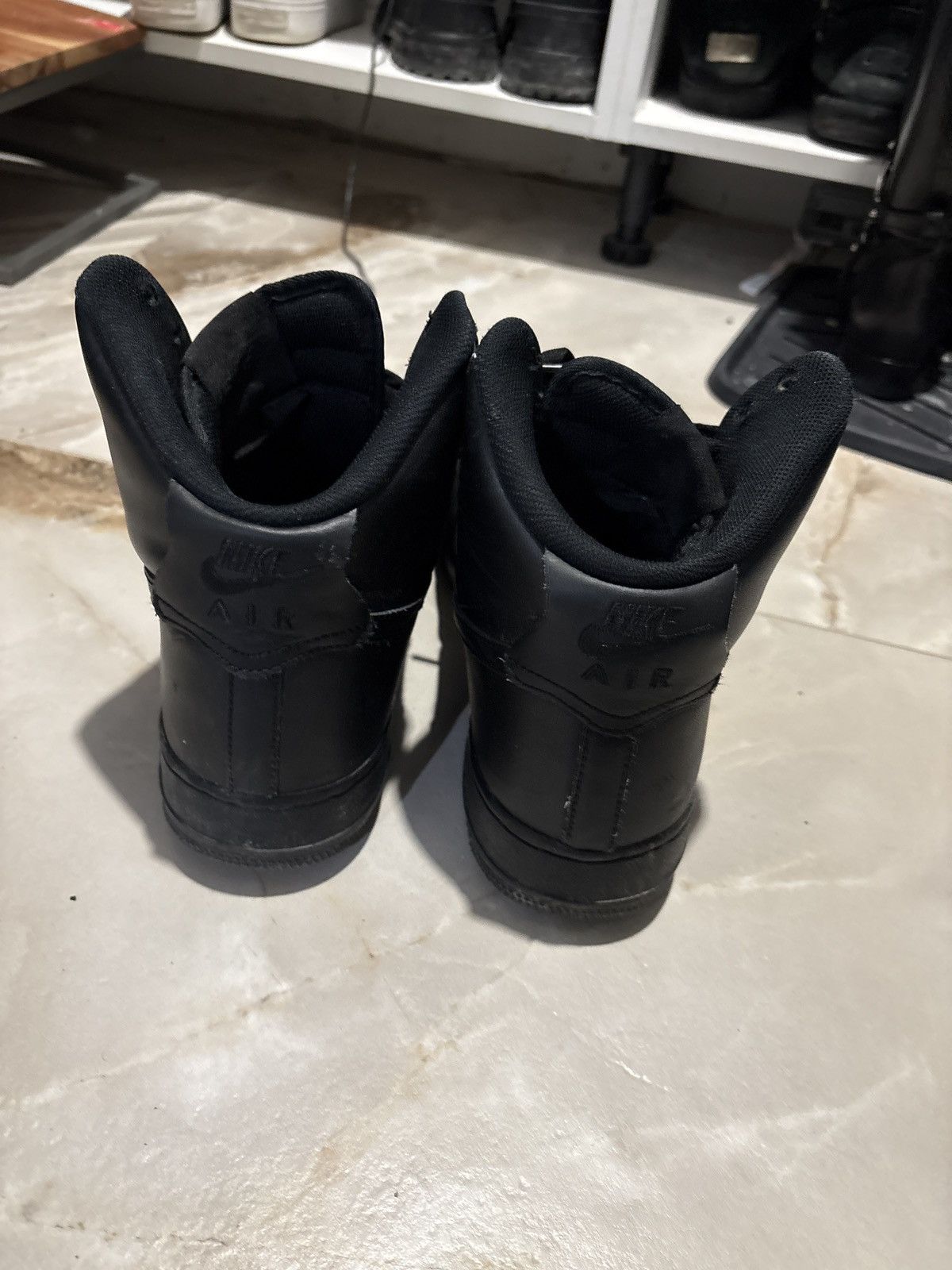 Nike Nike AF1 Hightop Black Size US 12 / EU 45 - 8 Thumbnail