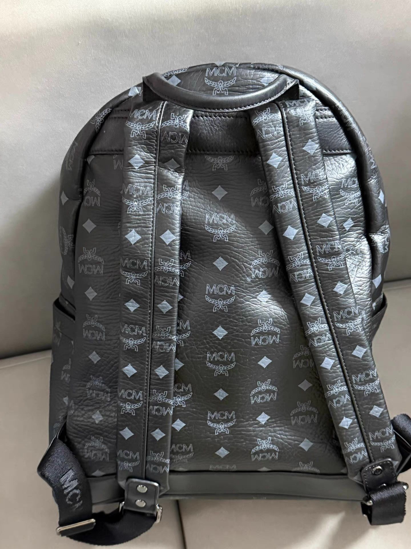 MCM Genuine MCM Studded Monogram Backpack Ｑ20 Size ONE SIZE - 5 Thumbnail