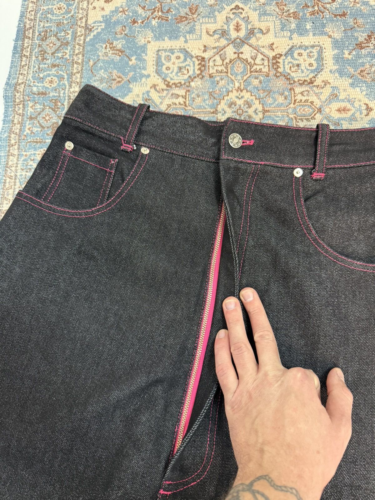 Vaquera Vaquera SS 2019 Baggy Oversized Denim Pants Size US 29 - 4 Thumbnail