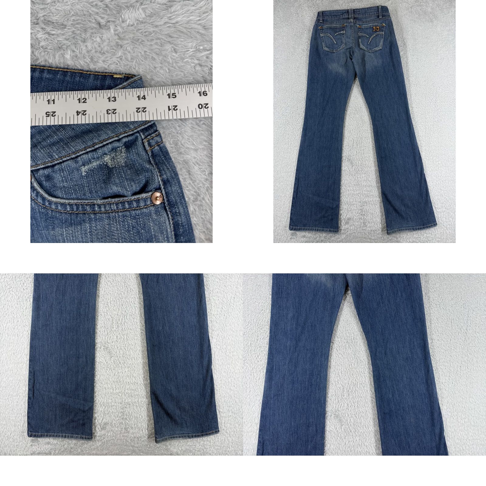 Mavi Mavi Jeans Women 28 Blue Denim Bootcut Distressed 5-Pocket Regular Rise Low Rise Cotton Jeans - 27x33 Size 28" / US 6 / IT 42 - 9 Thumbnail