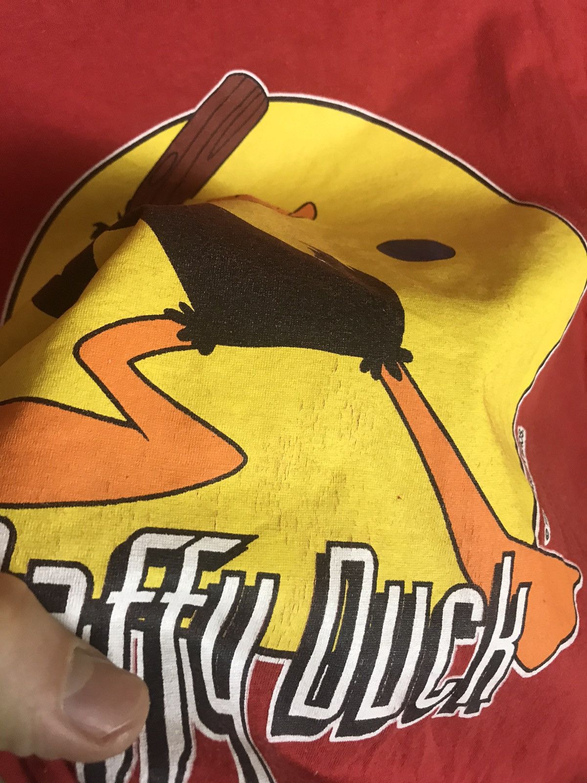 Vintage 1996 vintage 90s Warner Bros Duffy oversized short shirt Size US L / EU 52-54 / 3 - 4 Thumbnail