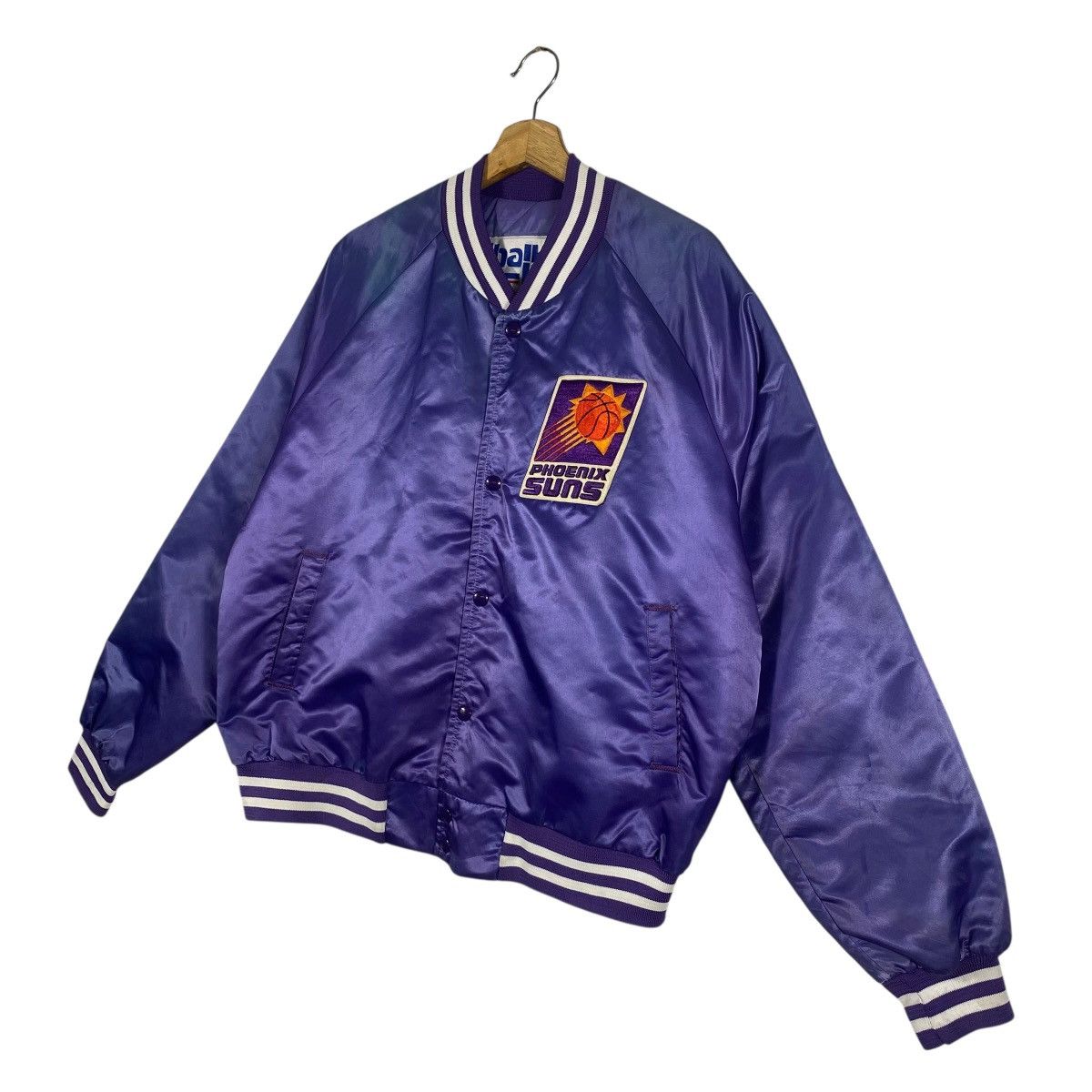 NBA Vintage 90s Phoenix Suns Satin Bomber Jacket L Size Purple Size US L / EU 52-54 / 3 - 2 Thumbnail