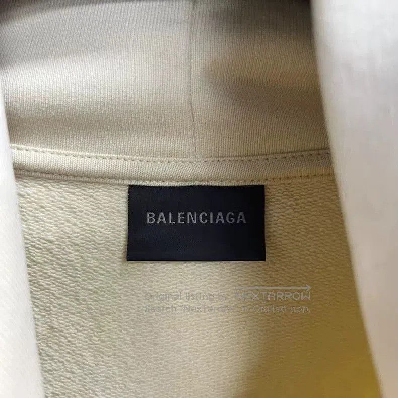 Balenciaga Balenciaga Beige Logo Print Hoodie. Size US L / EU 52-54 / 3 - 3 Thumbnail